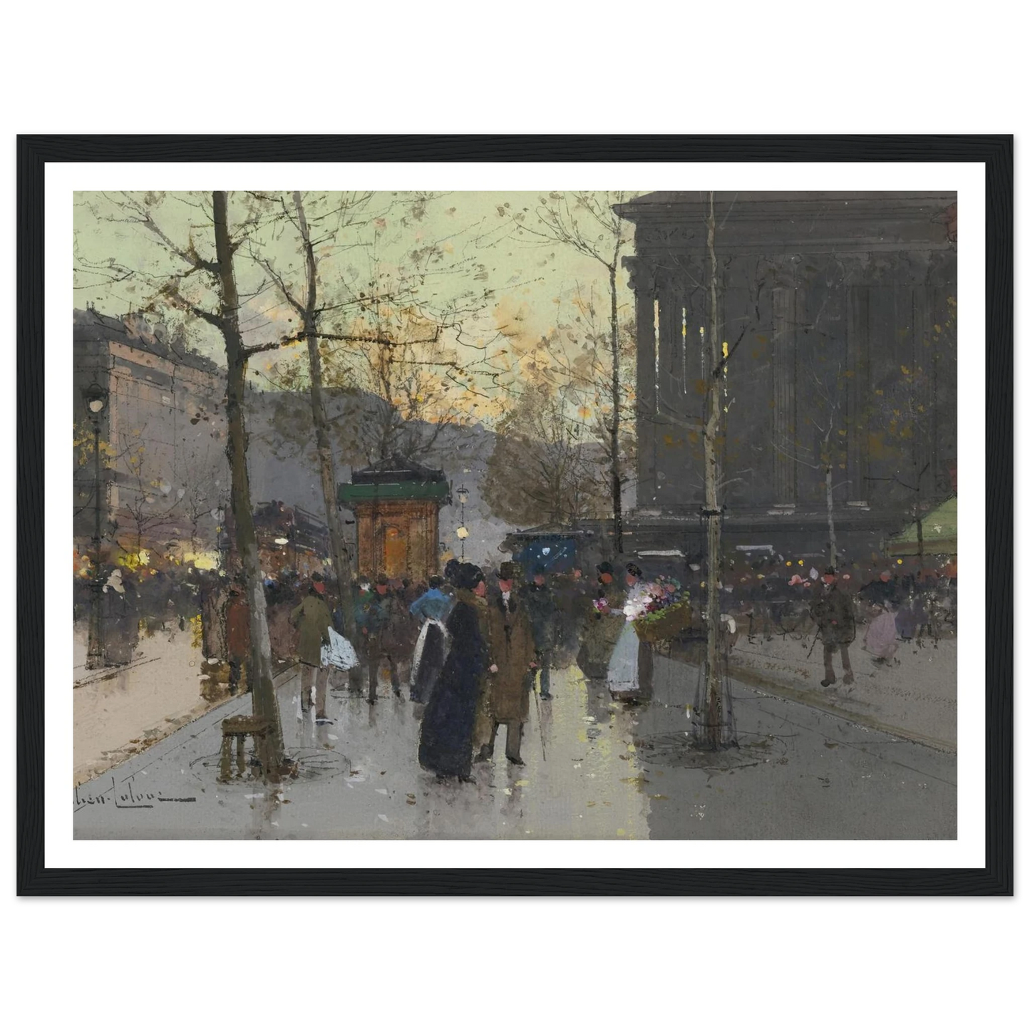 Marché de Fleurs, la Madeleine Art Print | Eugene Galien Laloue-Quipham Collections