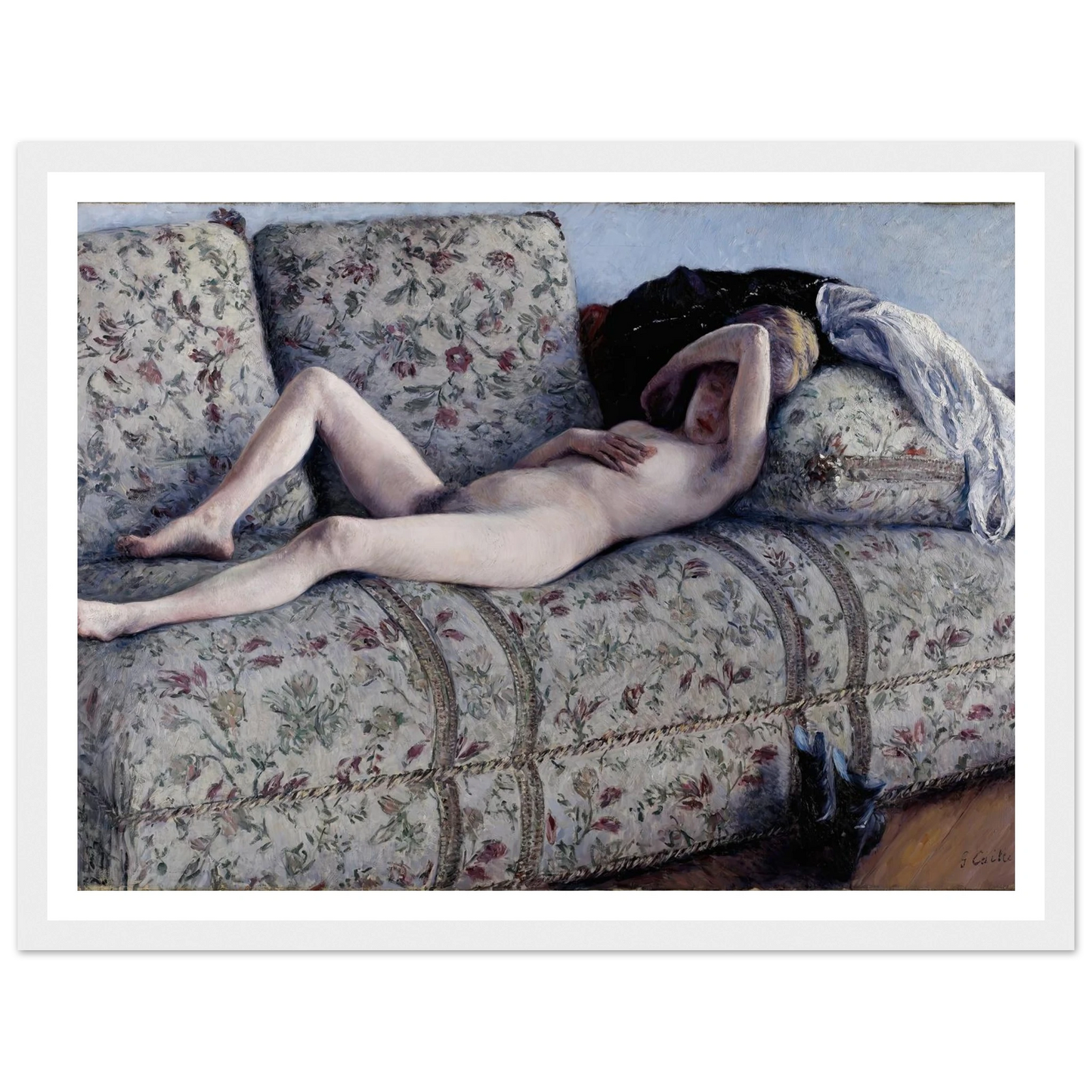 Nude on a Couch (c. 1880) Art Print | Gustave Caillebotte-Quipham Collections