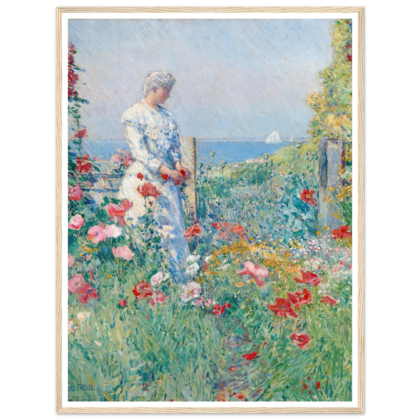 In the Garden (Celia Thaxter in Her Garden) (1892) Art Print | Childe Hassam-Quipham Collections