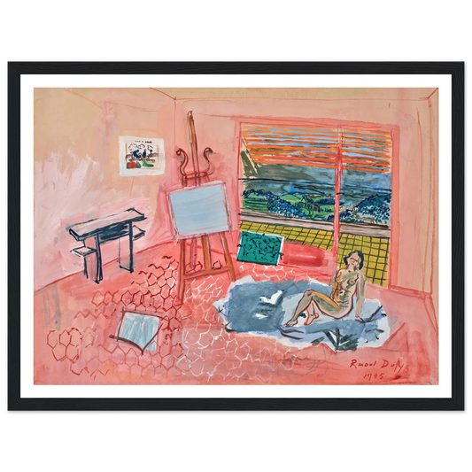 Nu dans l’atelier rouge de Vence (1945) Art Print | Raoul Dufy-Quipham Collections
