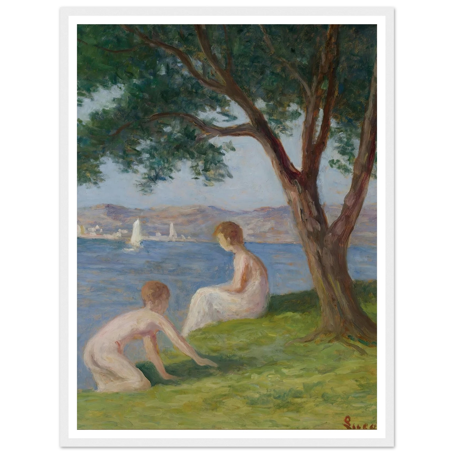 Baigneurs À St. Tropez Art Print | Maximilien Luce-Quipham Collections