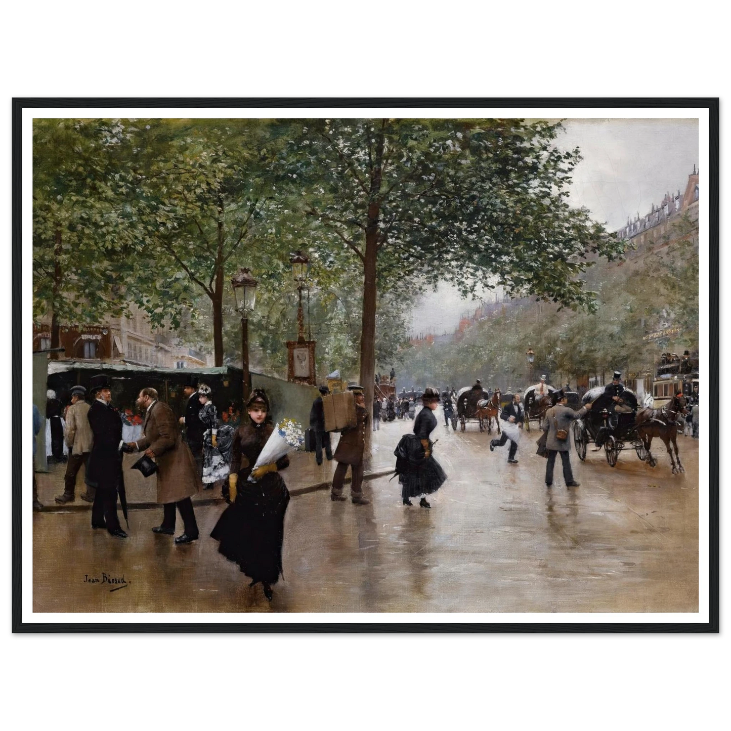 Sur Les Grands Boulevards Art Print | Jean Beraud-Quipham Collections