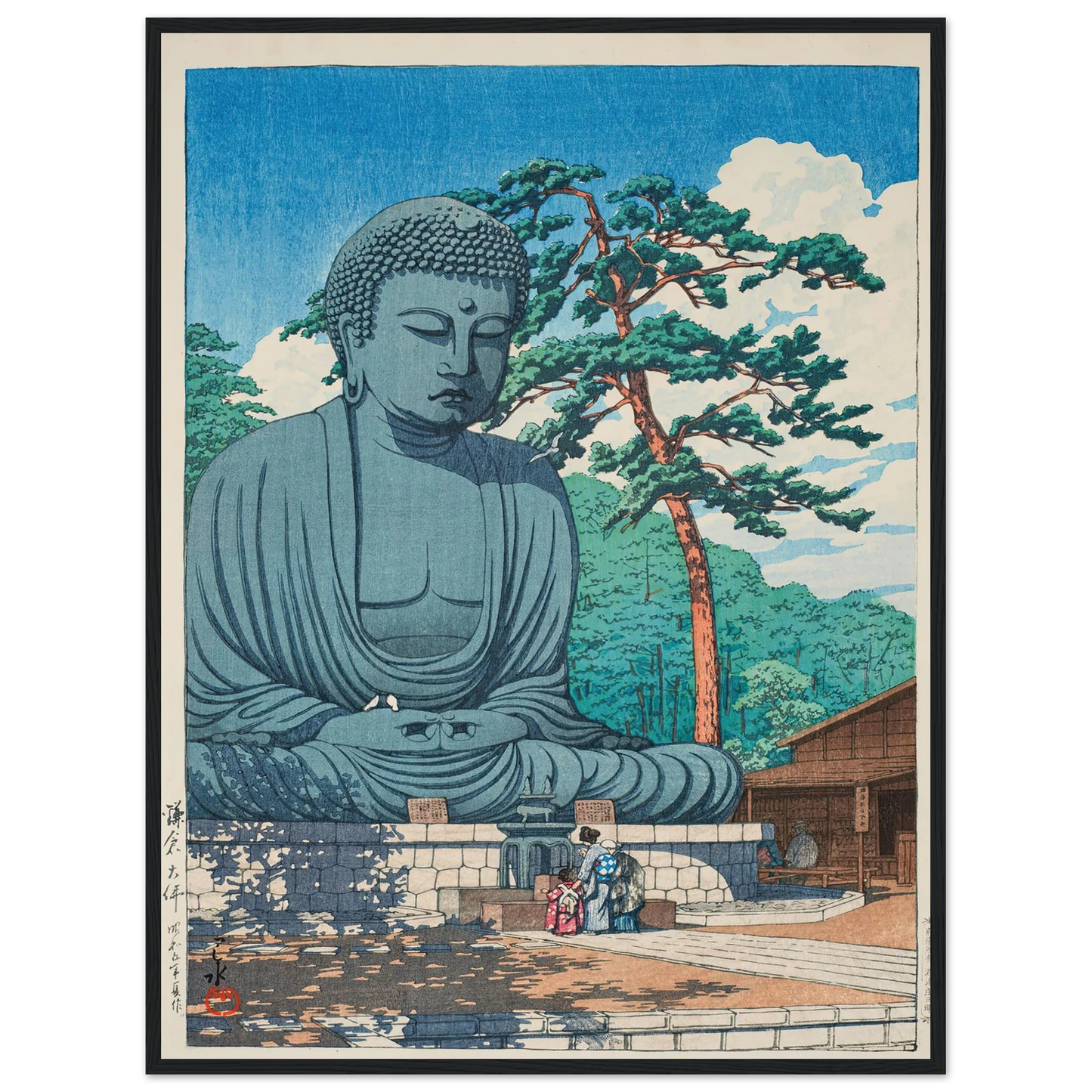 Kamakura daibutsu (The Great Buddha at Kamamura) (1930) Art Print | Kawase Hasui-Quipham Collections