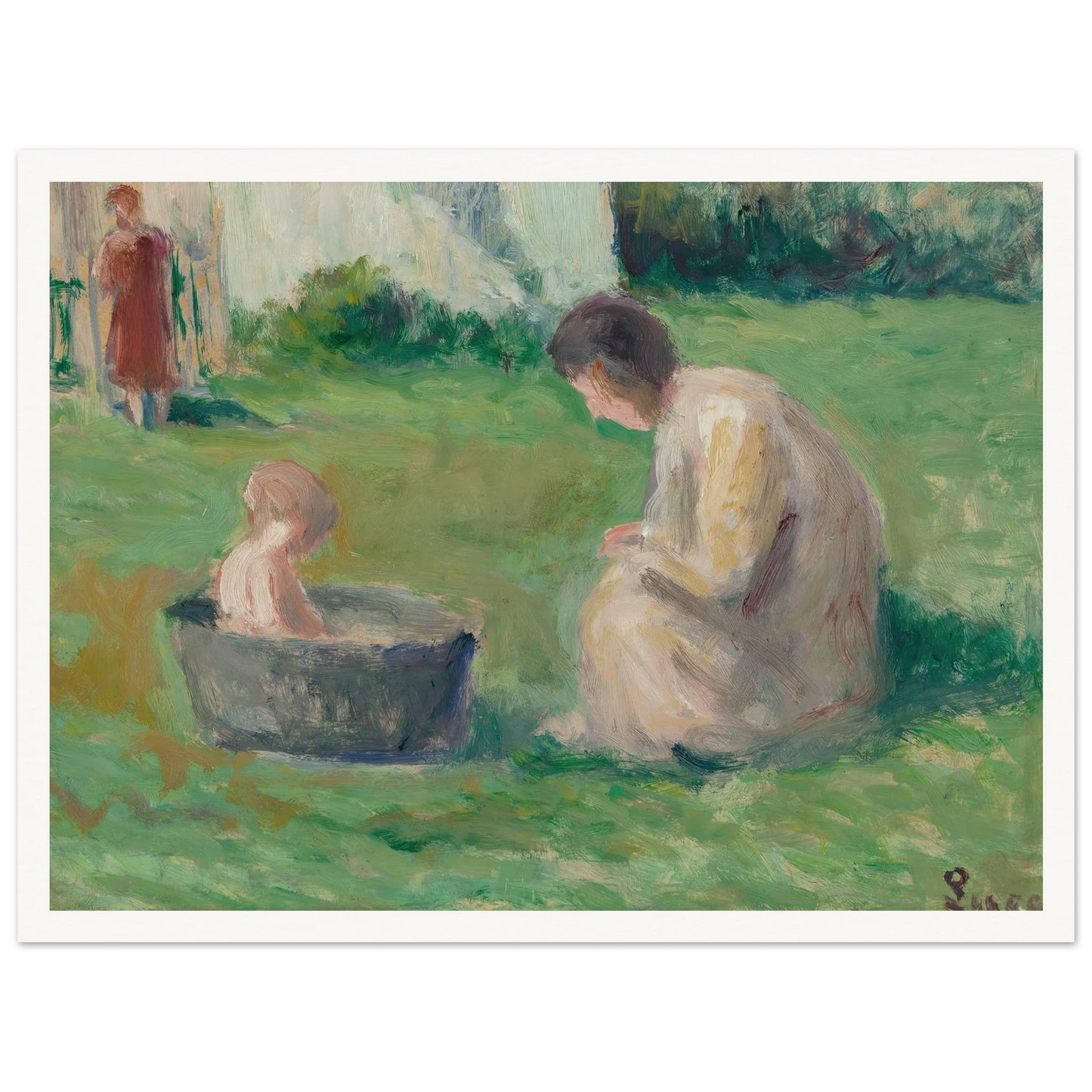 Le bain du bébé Art Print | Maximilien Luce-Quipham Collections
