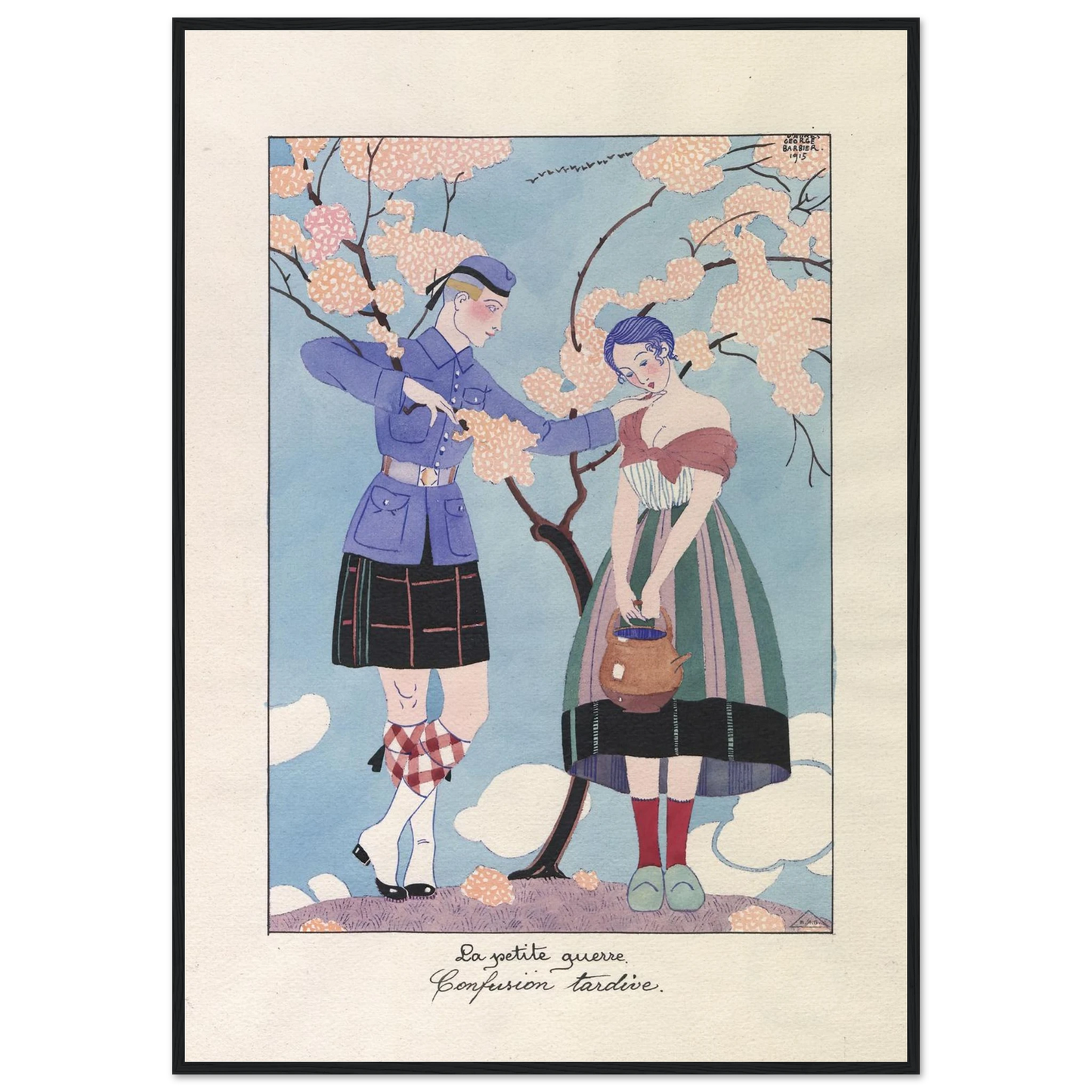 La petite guerre. Confusion tardive (1915) Art Print | George Barbier-Quipham Collections