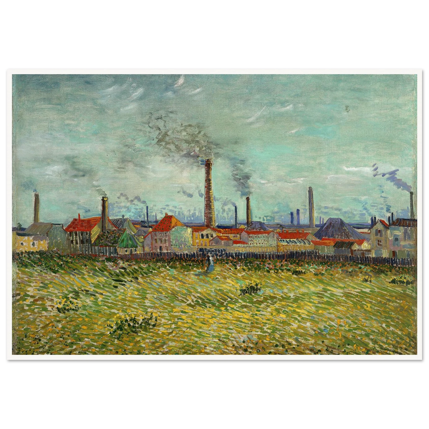 Factories at Clichy (1887) Art Print | Vincent van Gogh-Quipham Collections