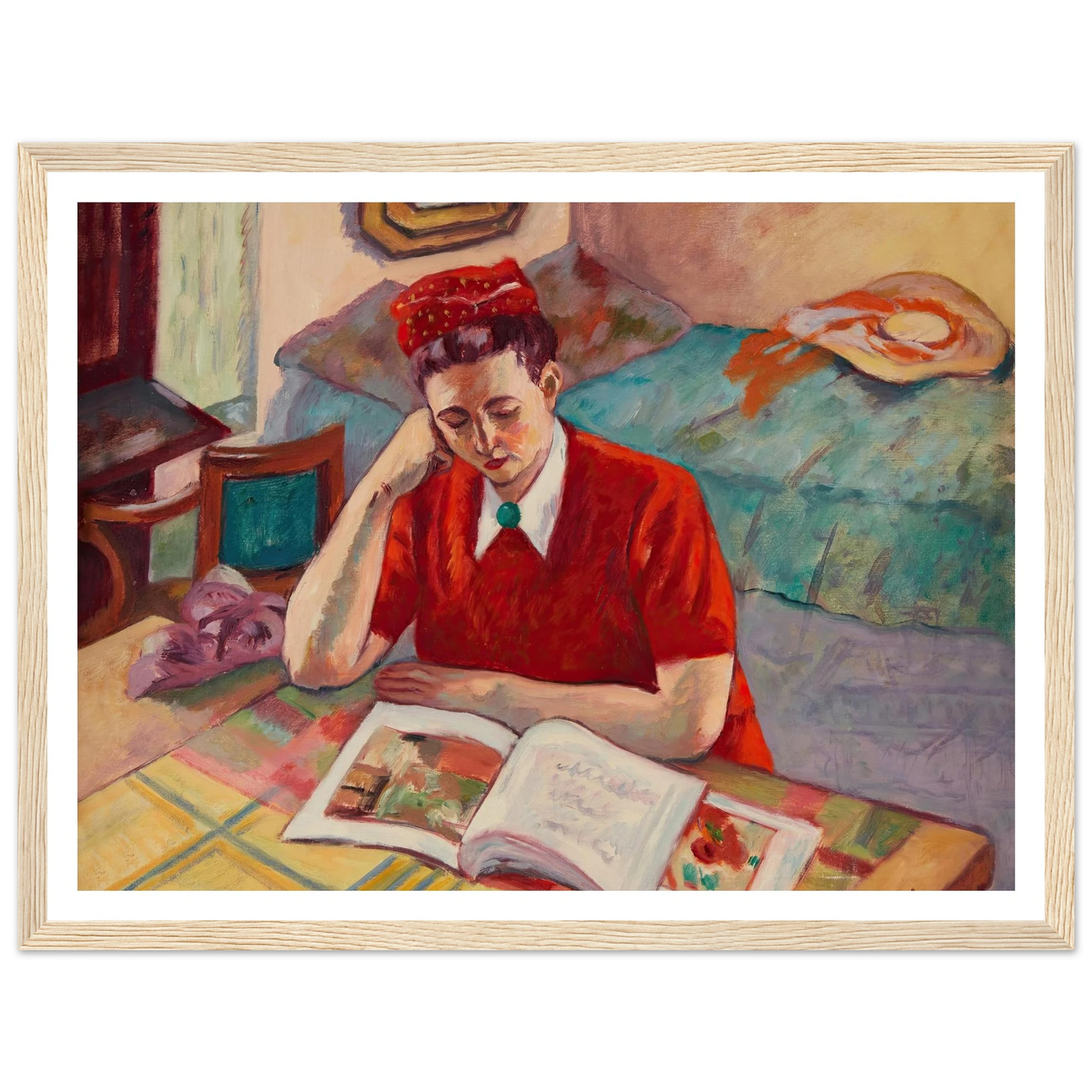 Odette au turban rouge (1947) Art Print | Henri Manguin-Quipham Collections