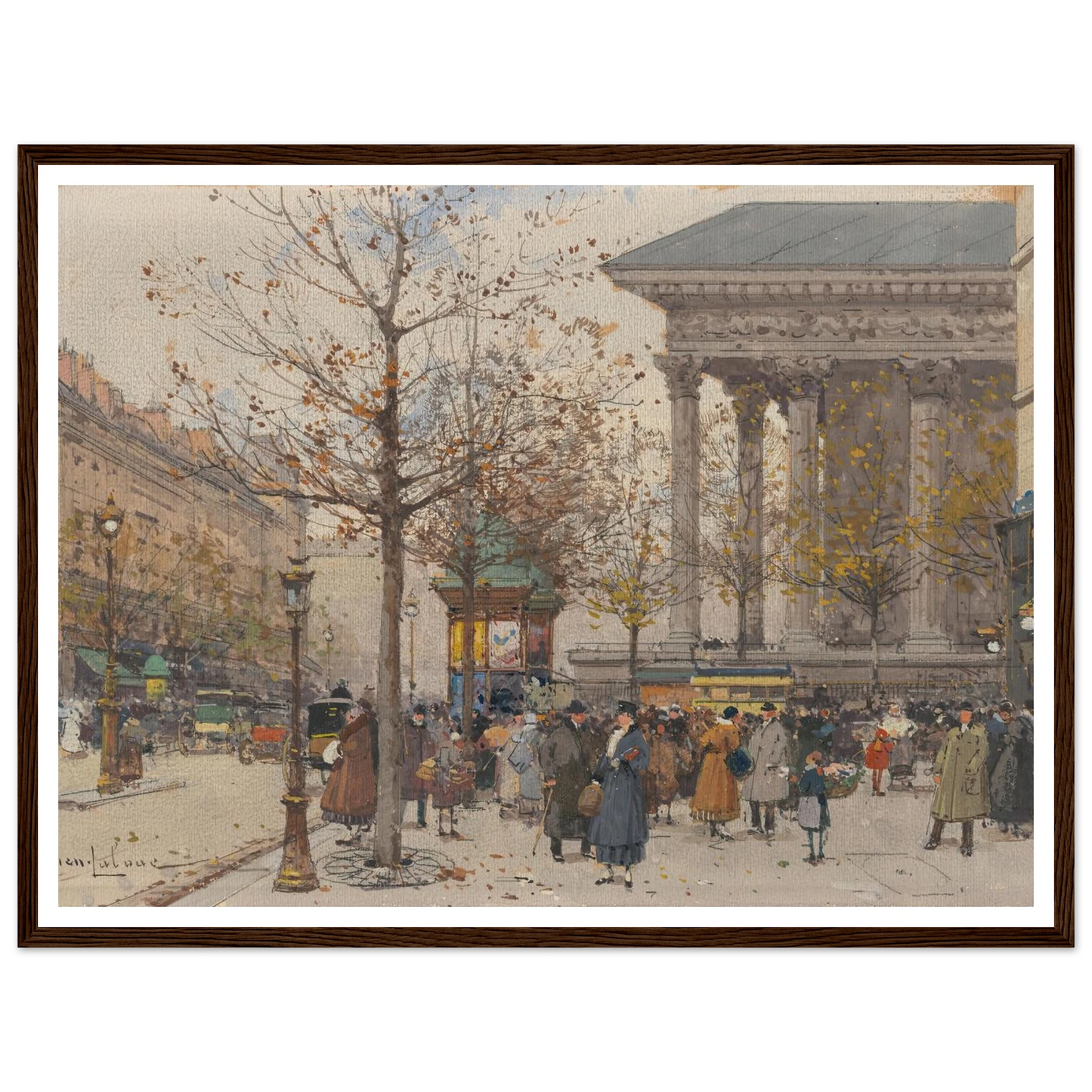 Vue animée de la Madeleine Art Print | Eugene Galien Laloue-Quipham Collections