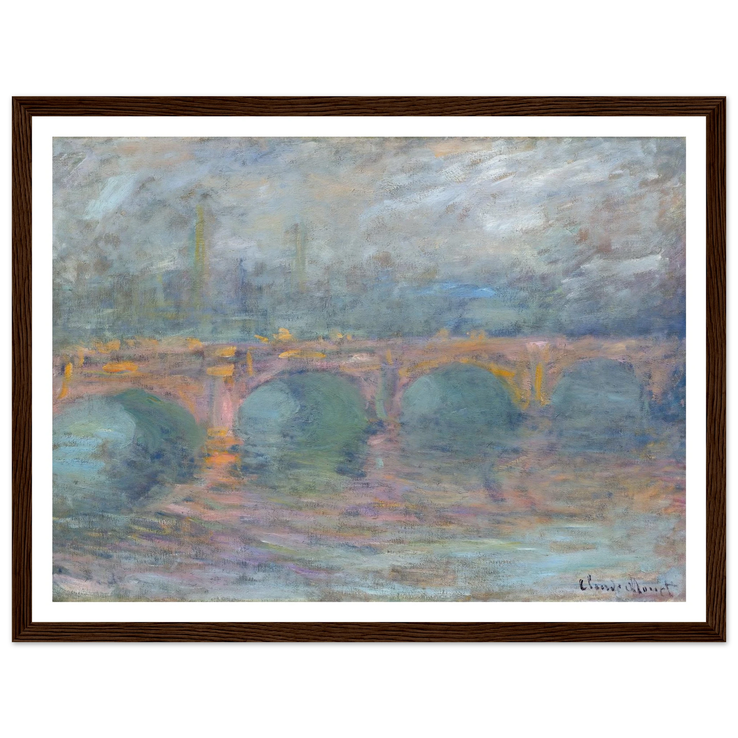 Waterloo Bridge, London at Sunset (1904) Art Print | Claude Monet-Quipham Collections