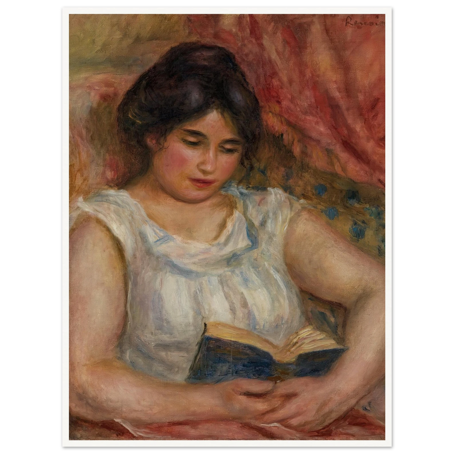 Gabrielle reading (1906) Art Print | Pierre Auguste Renoir-Quipham Collections