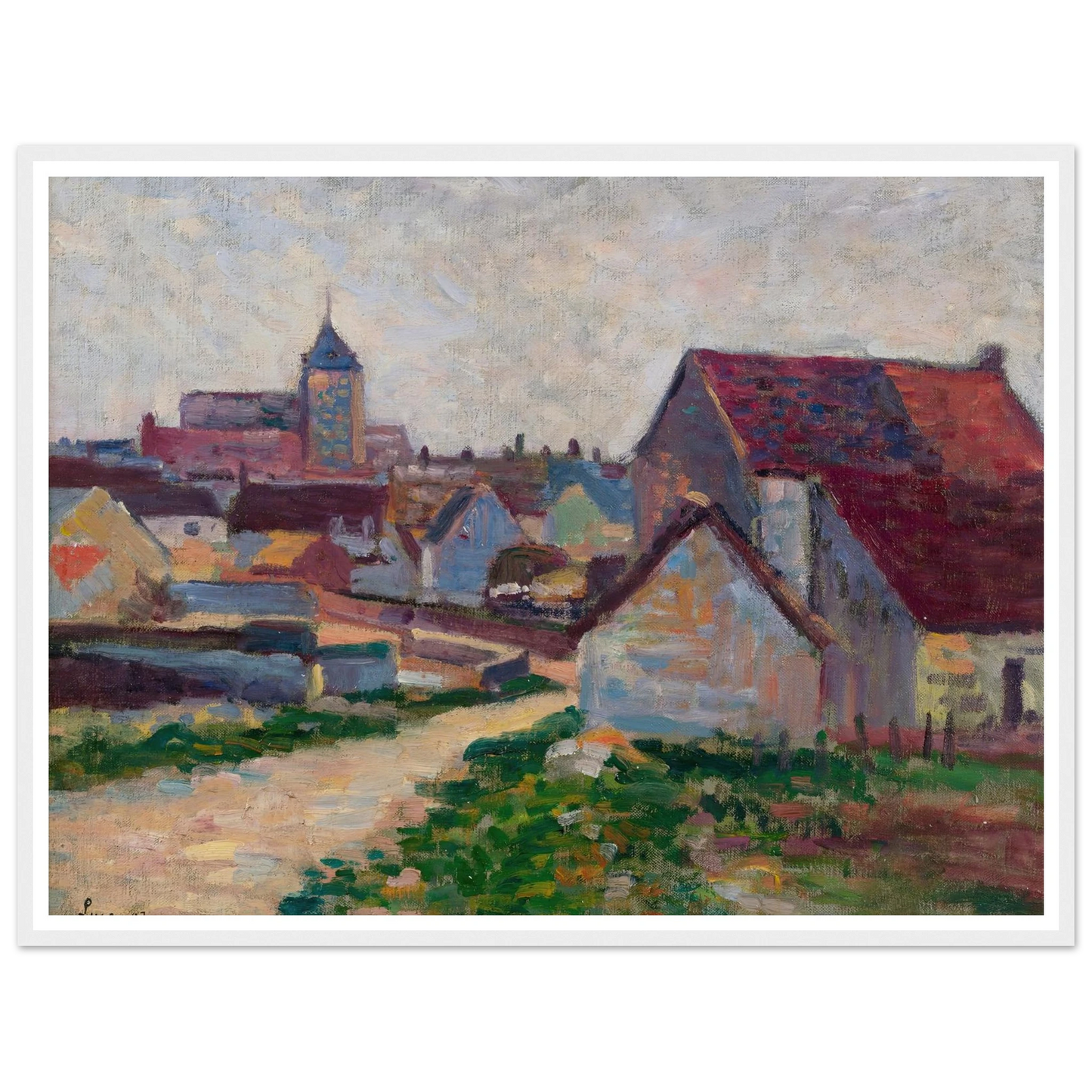Le Village De Conche-Sur-Condoires (1897) Art Print | Maximilien Luce-Quipham Collections