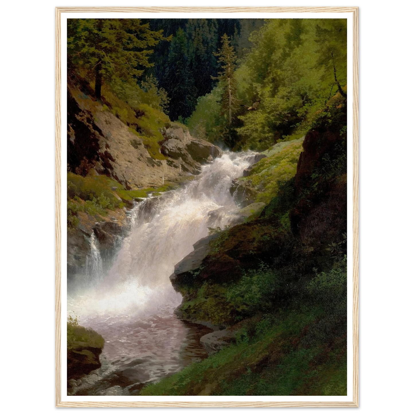Winona Falls (1877) Art Print | Hermann Ottomar Herzog-Quipham Collections