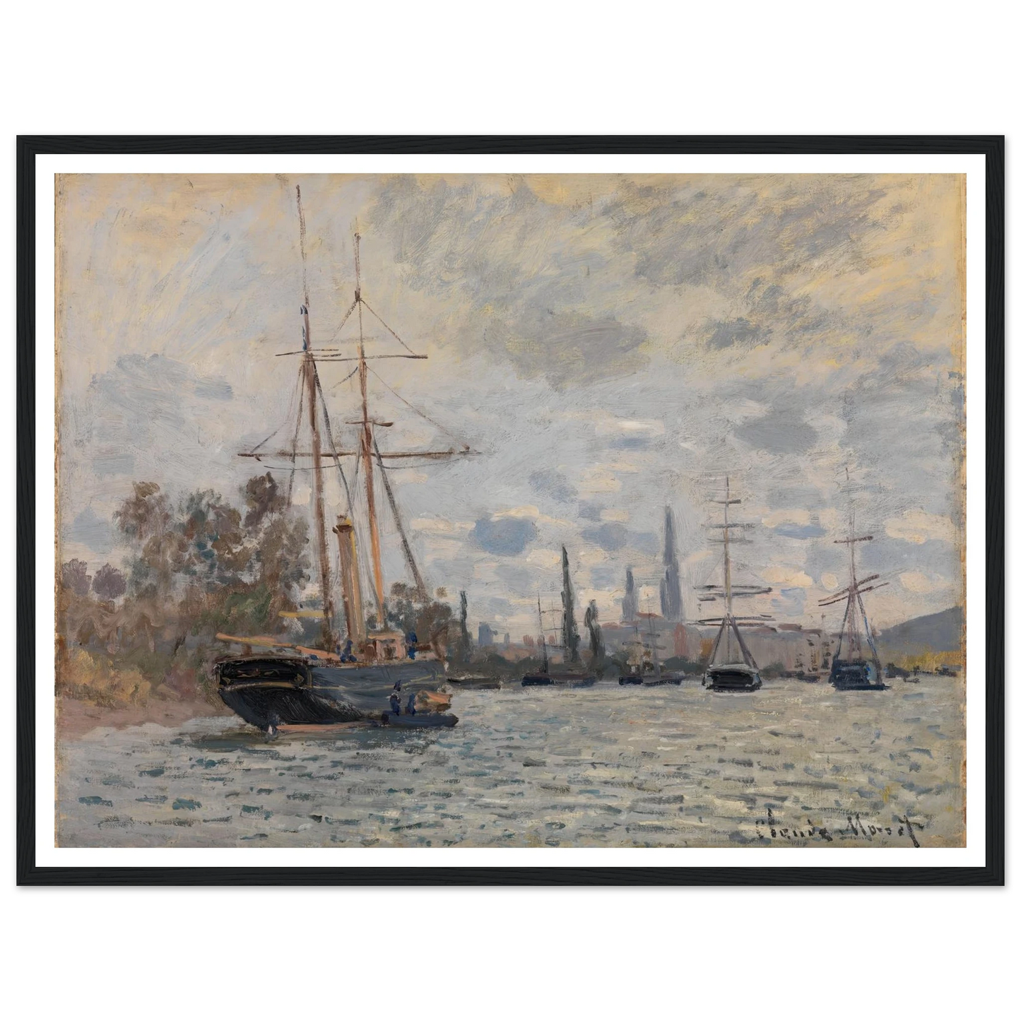 The Seine near Rouen (ca 1874) Art Print | Claude Monet-Quipham Collections