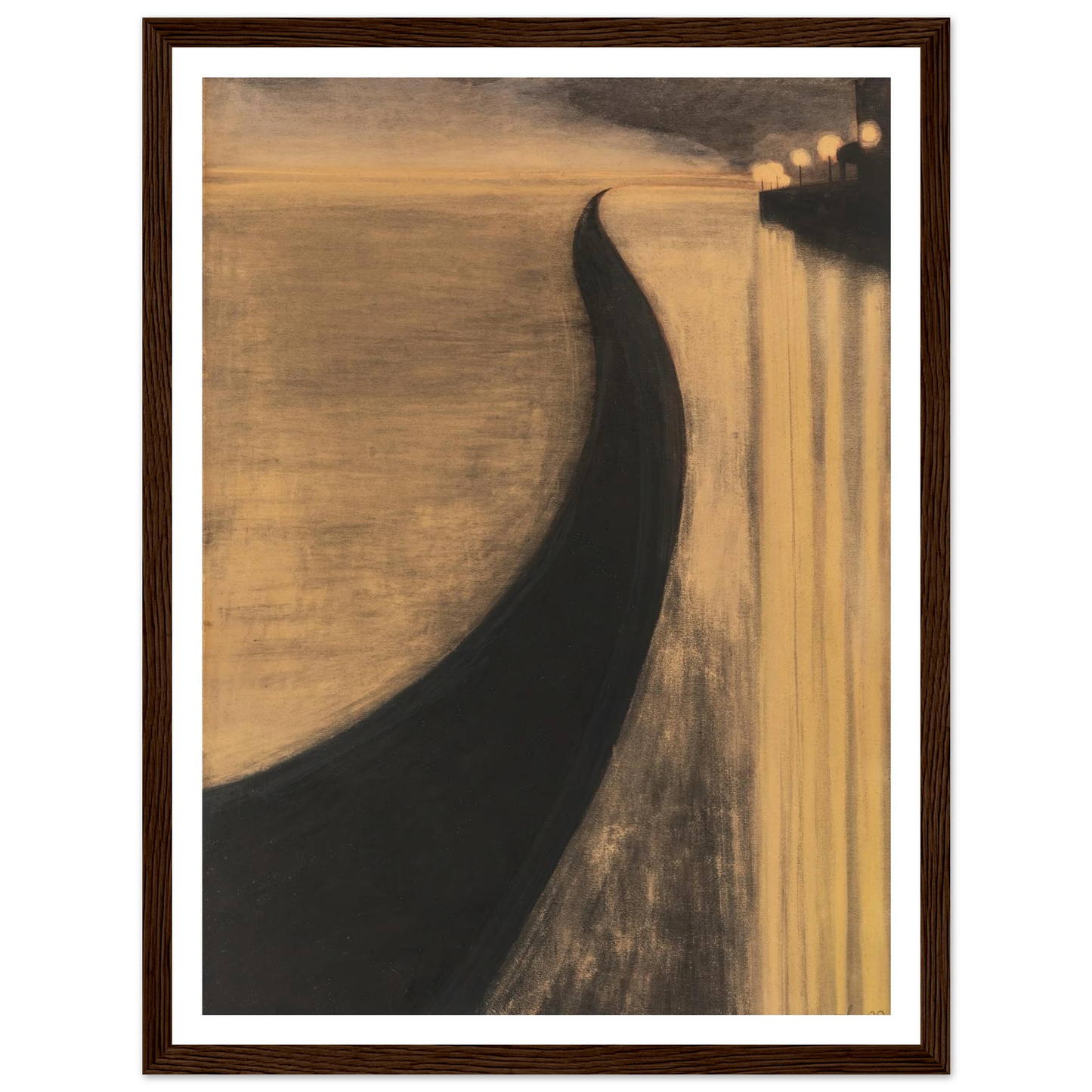 Digue et lumières d’Ostende (1909) Art Print | Leon Spilliaert-Quipham Collections