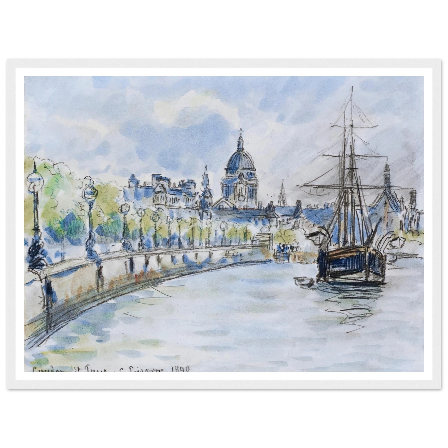 London, St. Paul’s Cathedral (1890) Art Print | Camille Pissarro-Quipham Collections