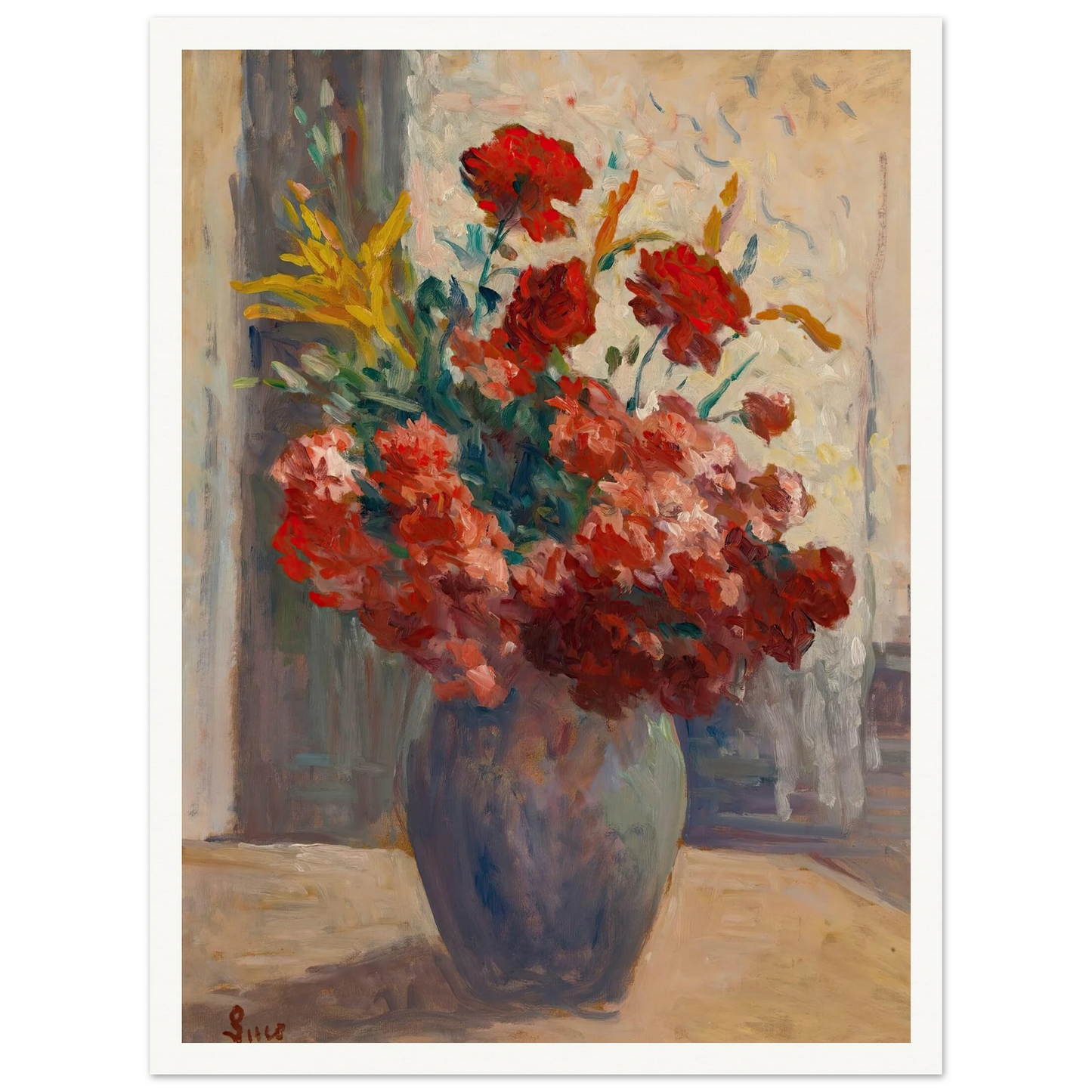 Bouquet De Fleurs Dans Un Vase Art Print | Maximilien Luce-Quipham Collections