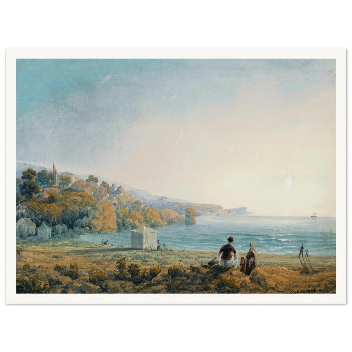 Seven Views Of Miskhor In The Crimea Vii (1841-1842) Art Print | Carlo Bossoli