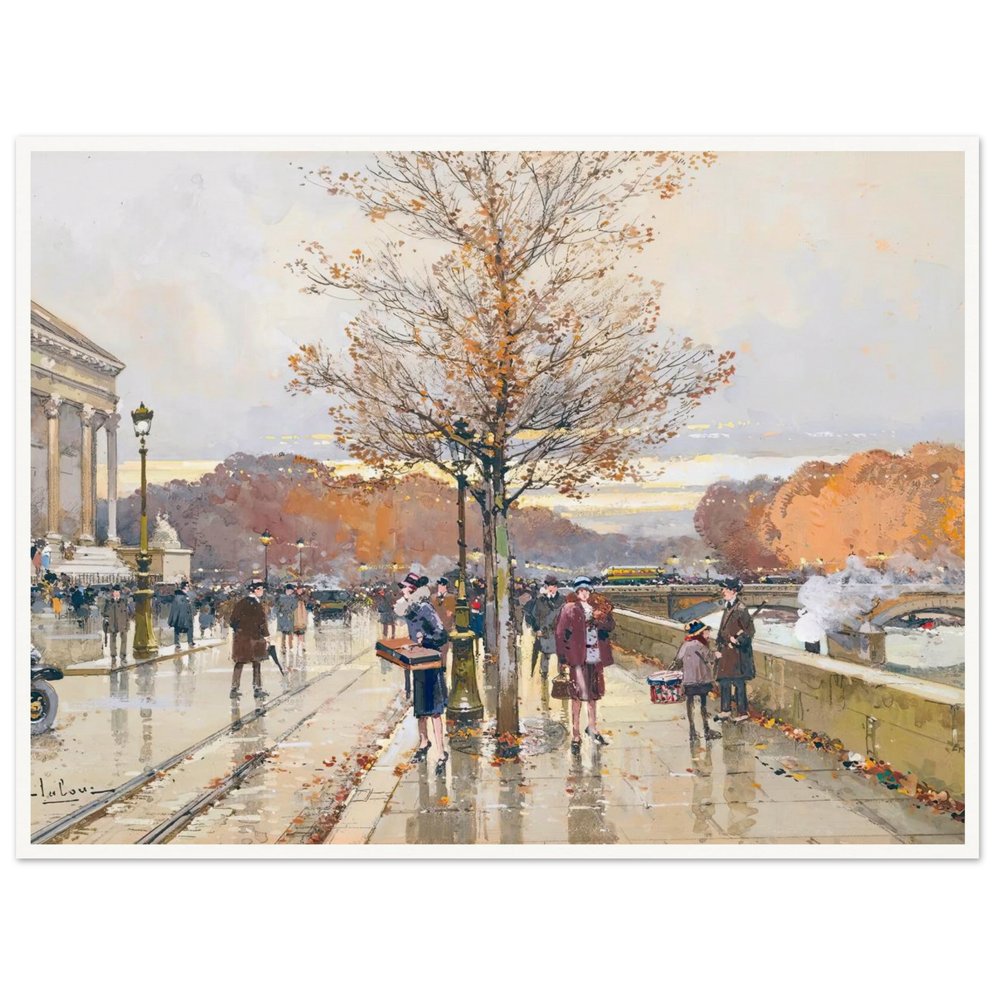 L’assemblée Nationale Et Le Pont De La Concorde Art Print | Eugene Galien Laloue-Quipham Collections