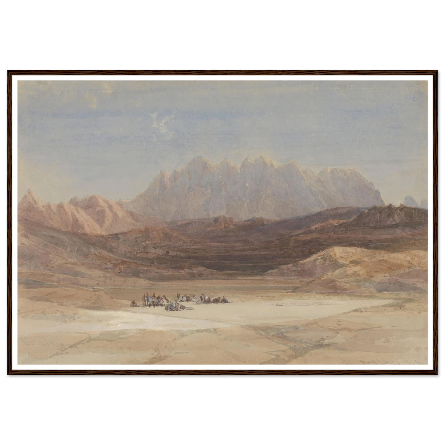 The Plain of El Raheh, Mount Sinai (1839) Art Print | David Roberts-Quipham Collections