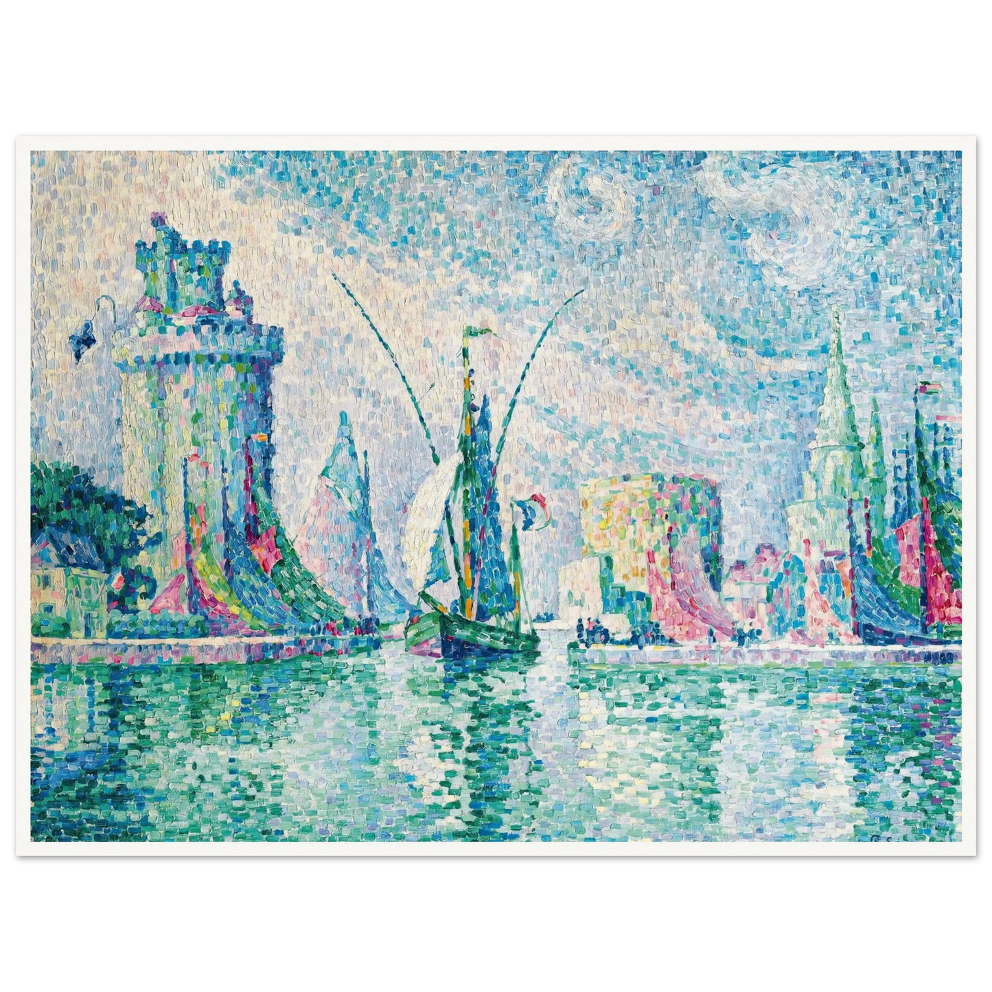 Les Tours Vertes, La Rochelle (1913) Art Print | Paul Signac-Quipham Collections