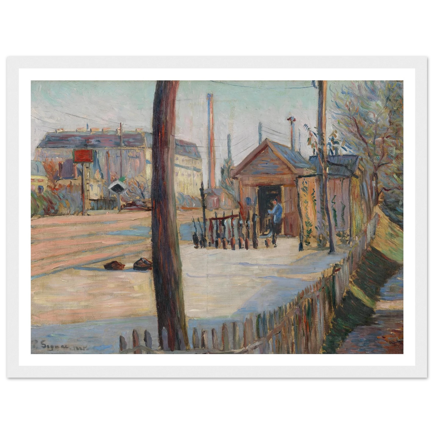 Railway junction near Bois-Colombes Art Print | Paul Signac-Quipham Collections