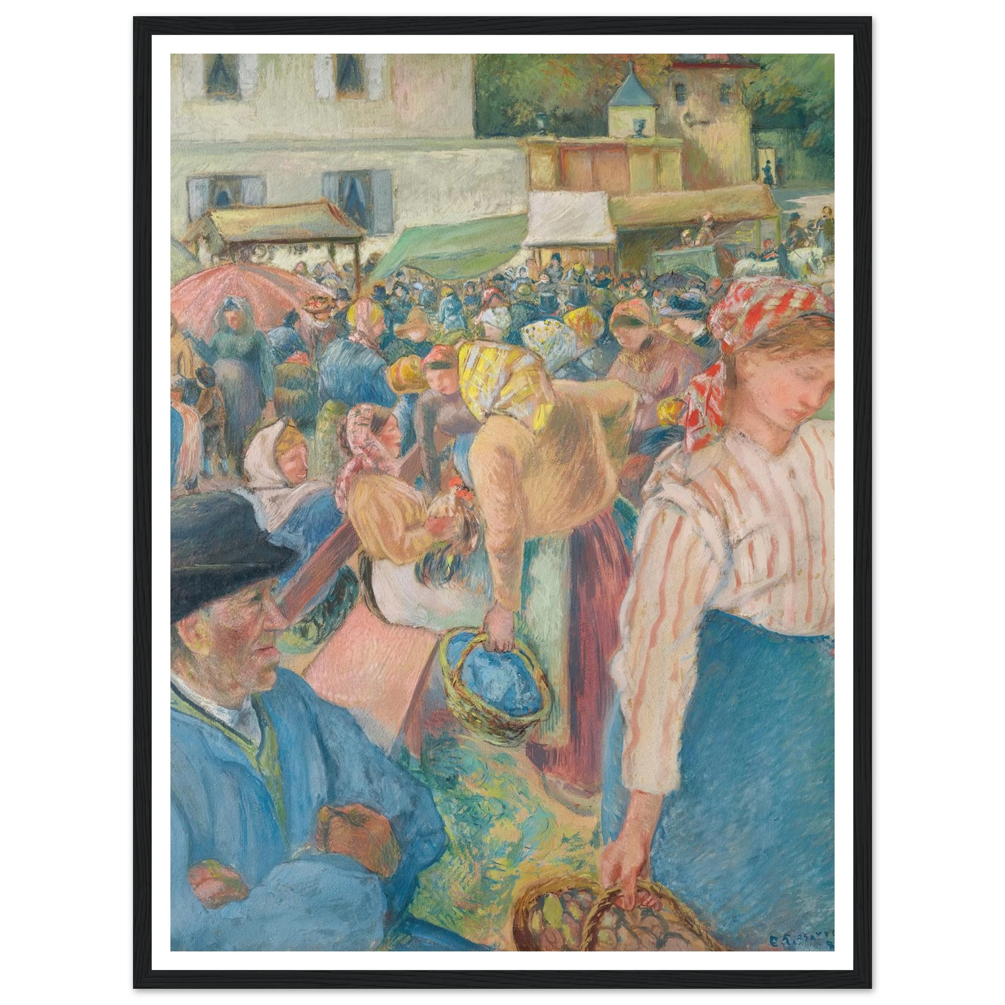 Marché à la volaille, Pontoise (1882) Art Print | Camille Pissarro-Quipham Collections
