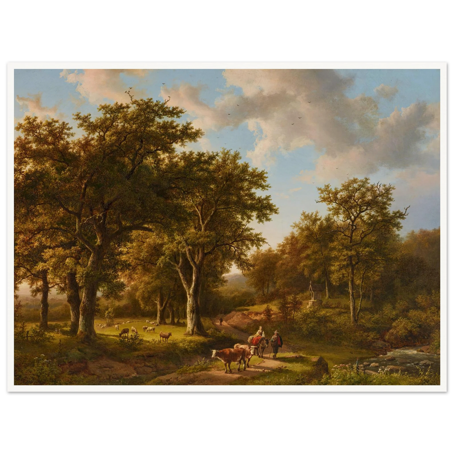 Waldlandschaft mit Hirten und Vieh Art Print | Barend Cornelis Koekkoek-Quipham Collections