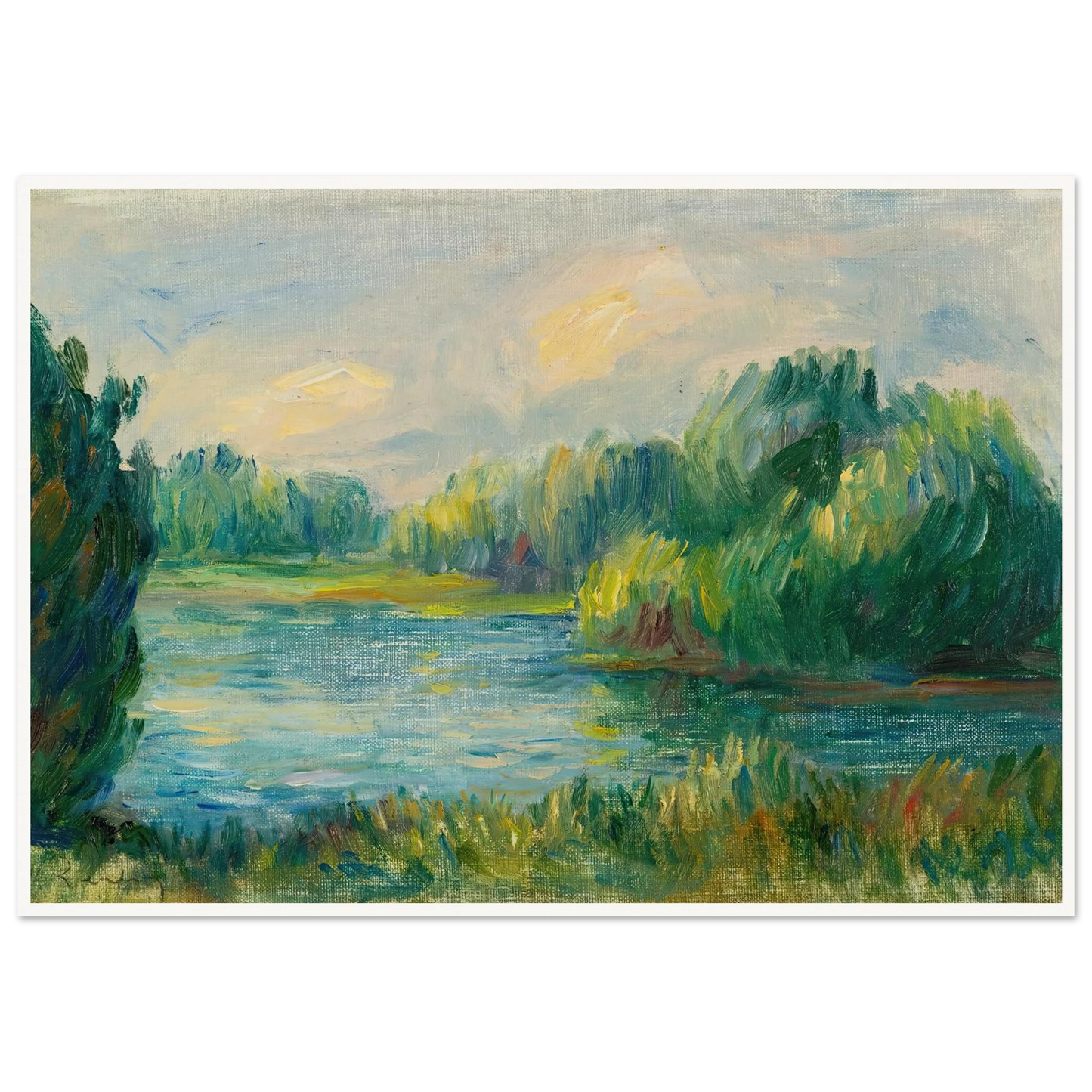 Bord De Rivière Art Print | Pierre Auguste Renoir-Quipham Collections
