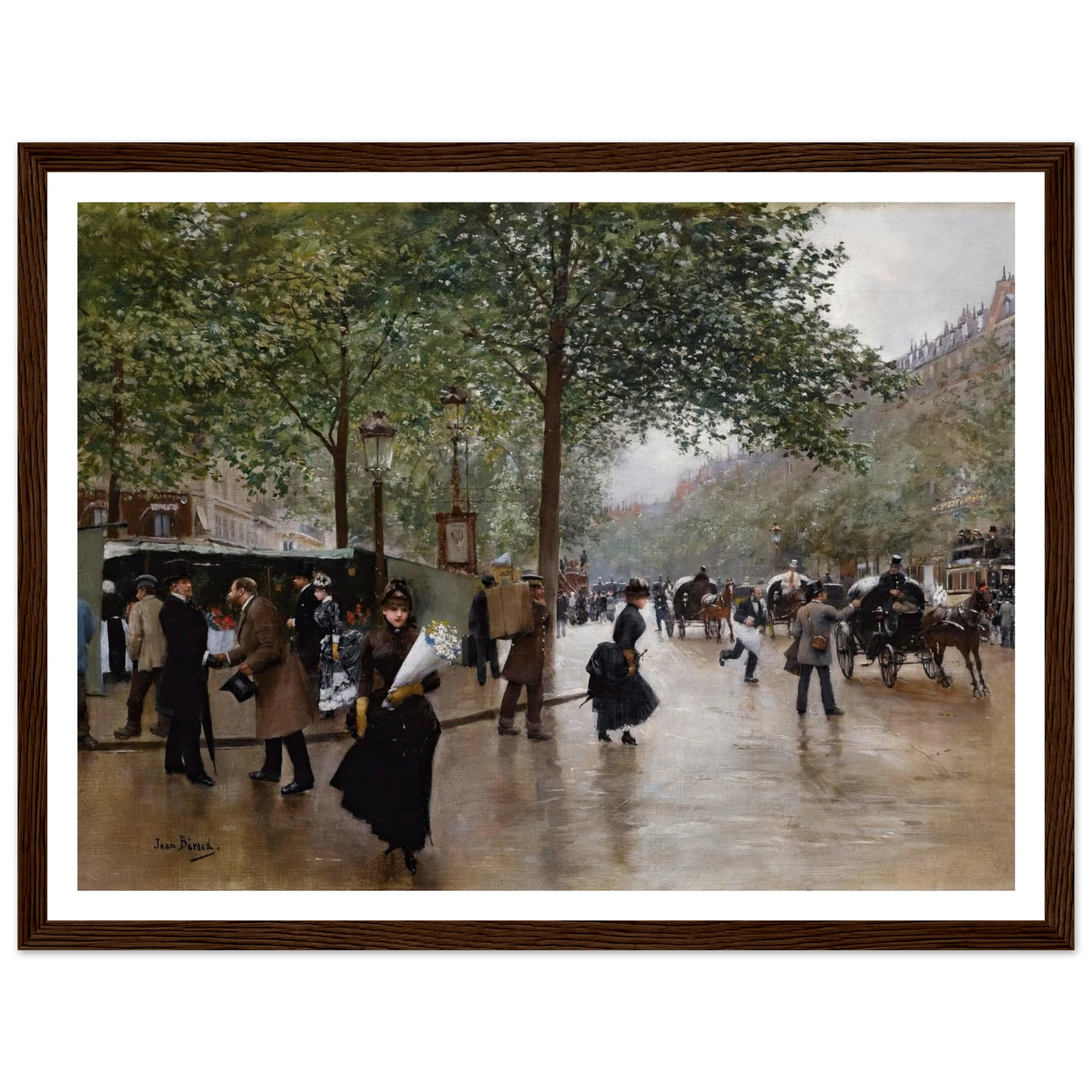 Sur Les Grands Boulevards Art Print | Jean Beraud-Quipham Collections