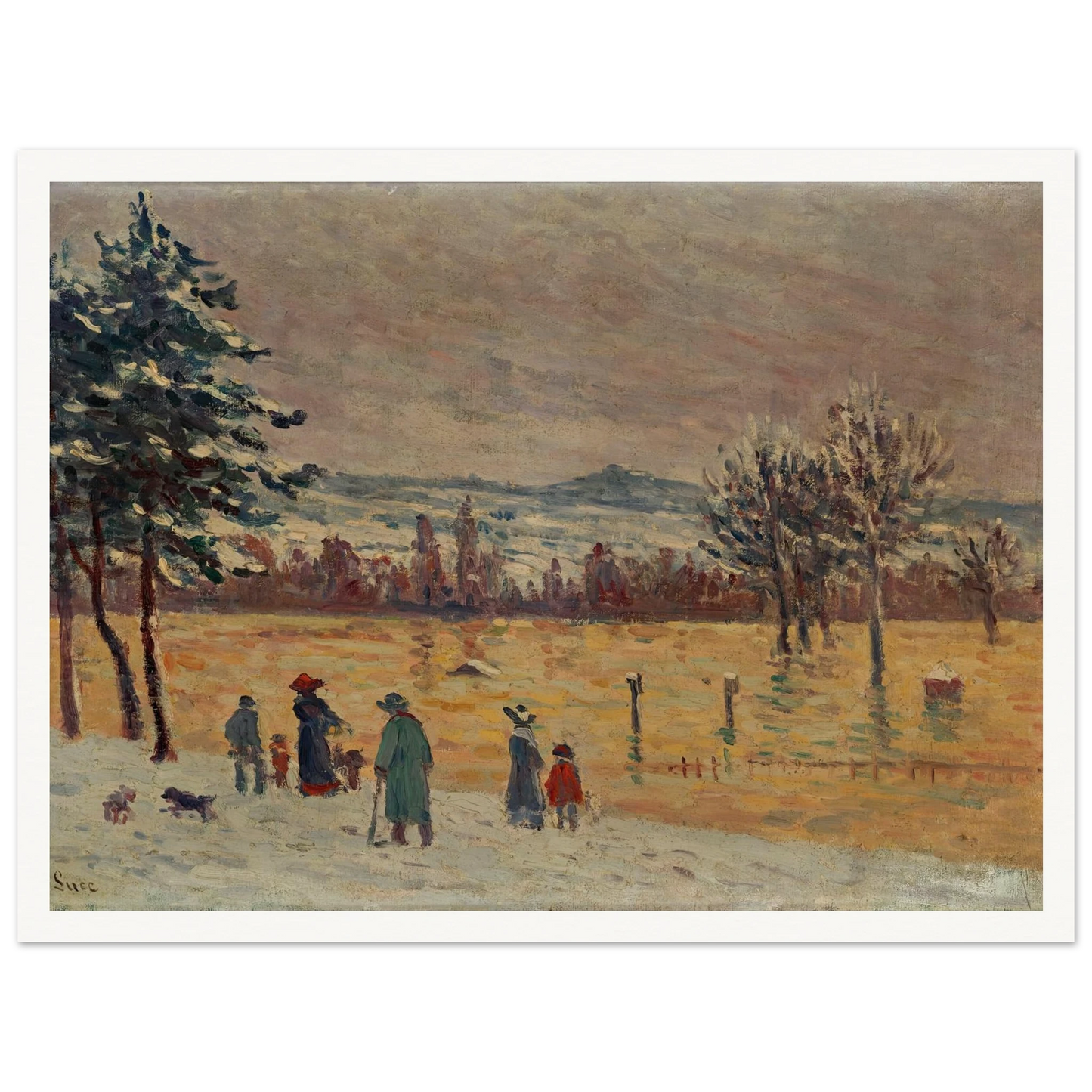 L’Inondation à Longchamp (1912) Art Print | Maximilien Luce-Quipham Collections