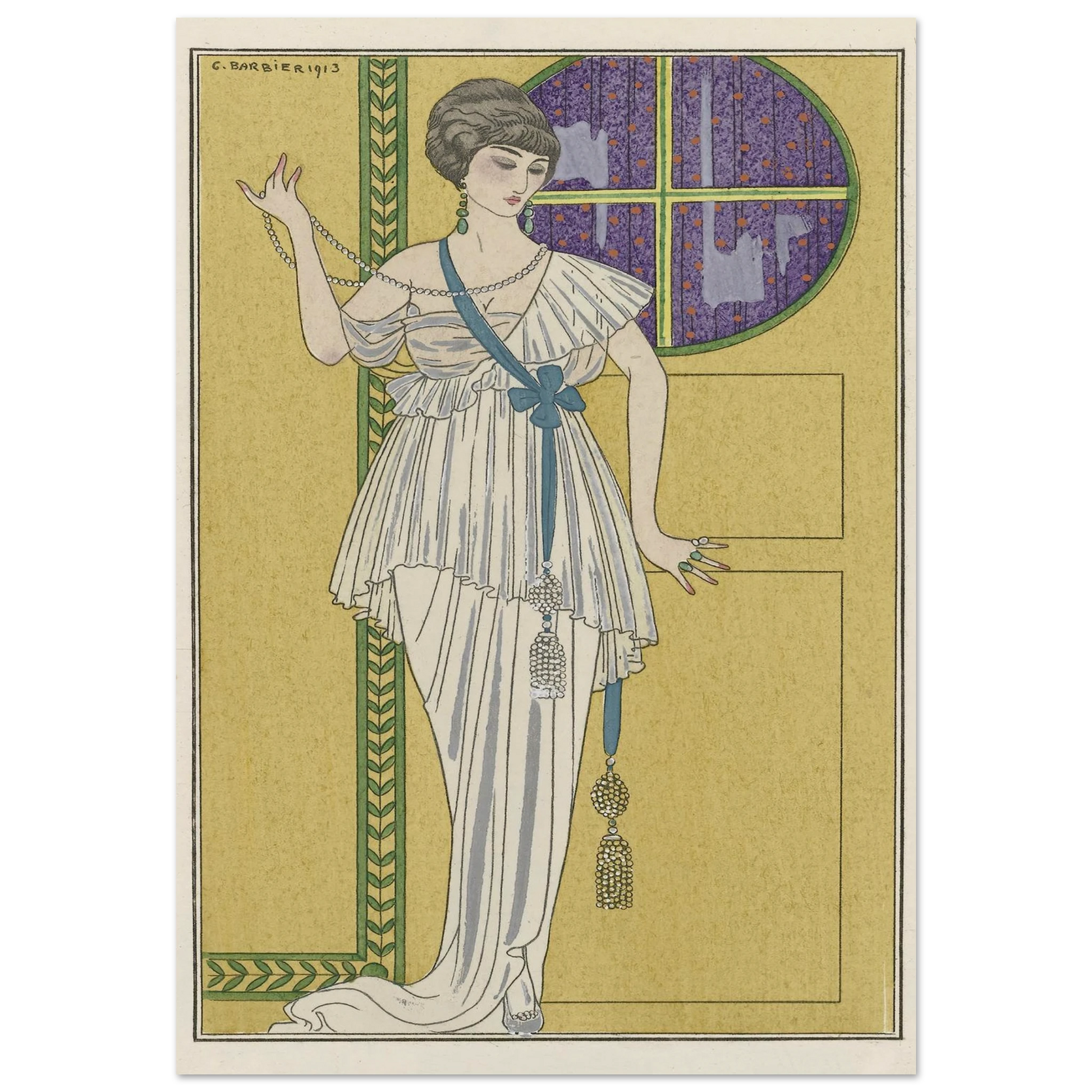 Grande robe du soir (1913) Art Print | George Barbier-Quipham Collections
