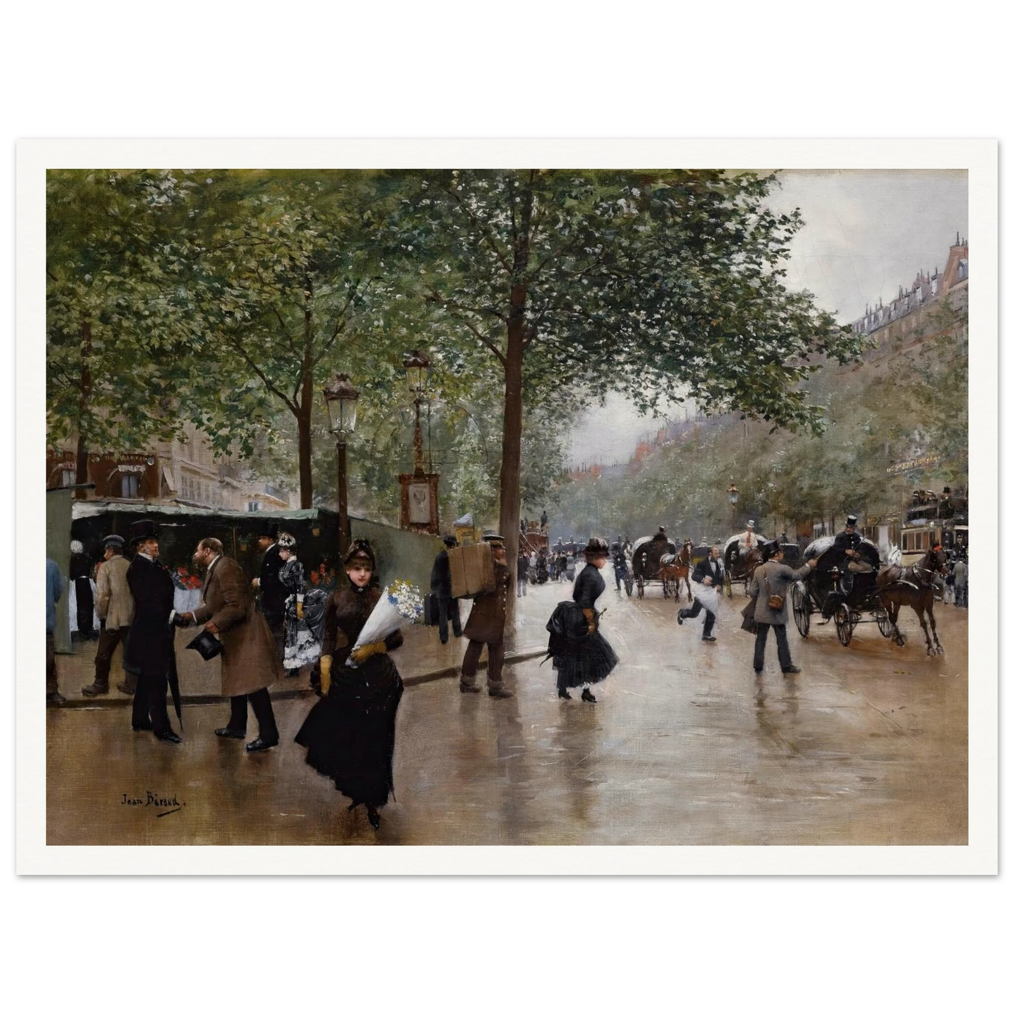 Sur Les Grands Boulevards Art Print | Jean Beraud-Quipham Collections