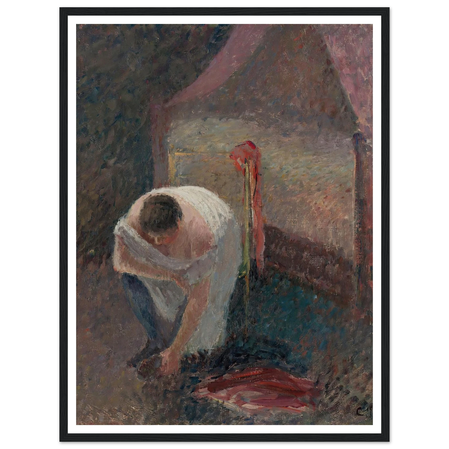 Femme En Chemise Près D’un Lit (circa 1896) Art Print | Camille Pissarro-Quipham Collections