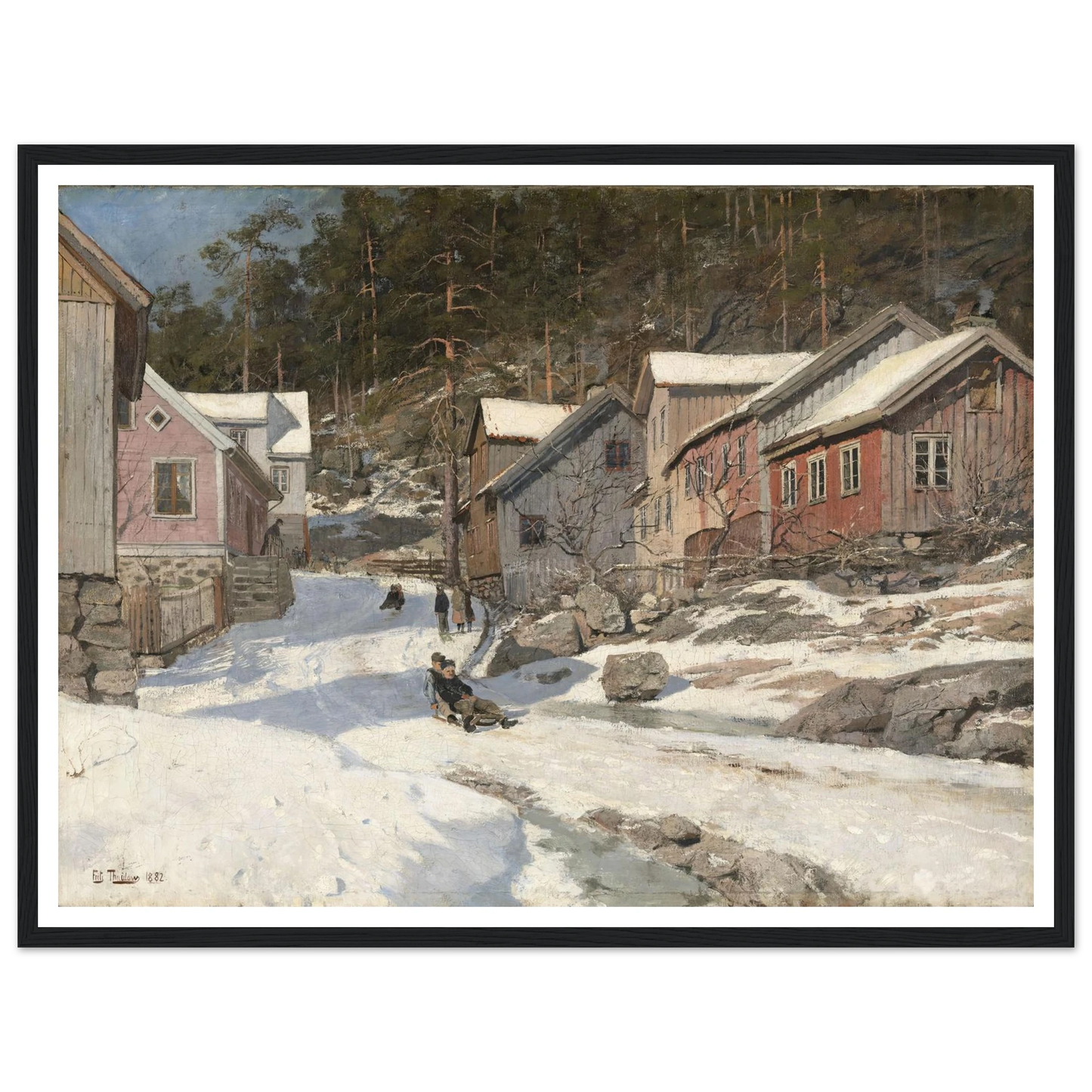Street in Kragerø (1882) Art Print | Frits Thaulow-Quipham Collections