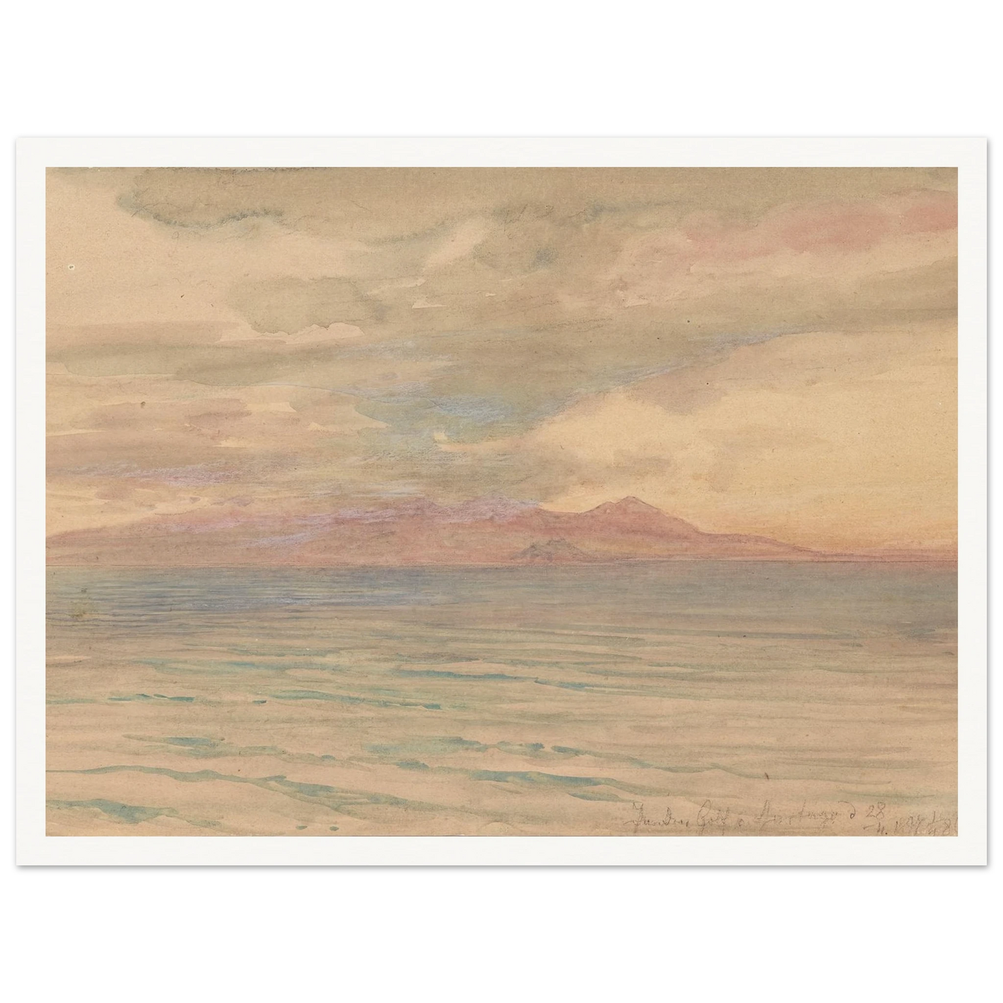 Sonnenuntergang im Golf von Karthago (1897) Art Print | Josef Hoffmann-Quipham Collections