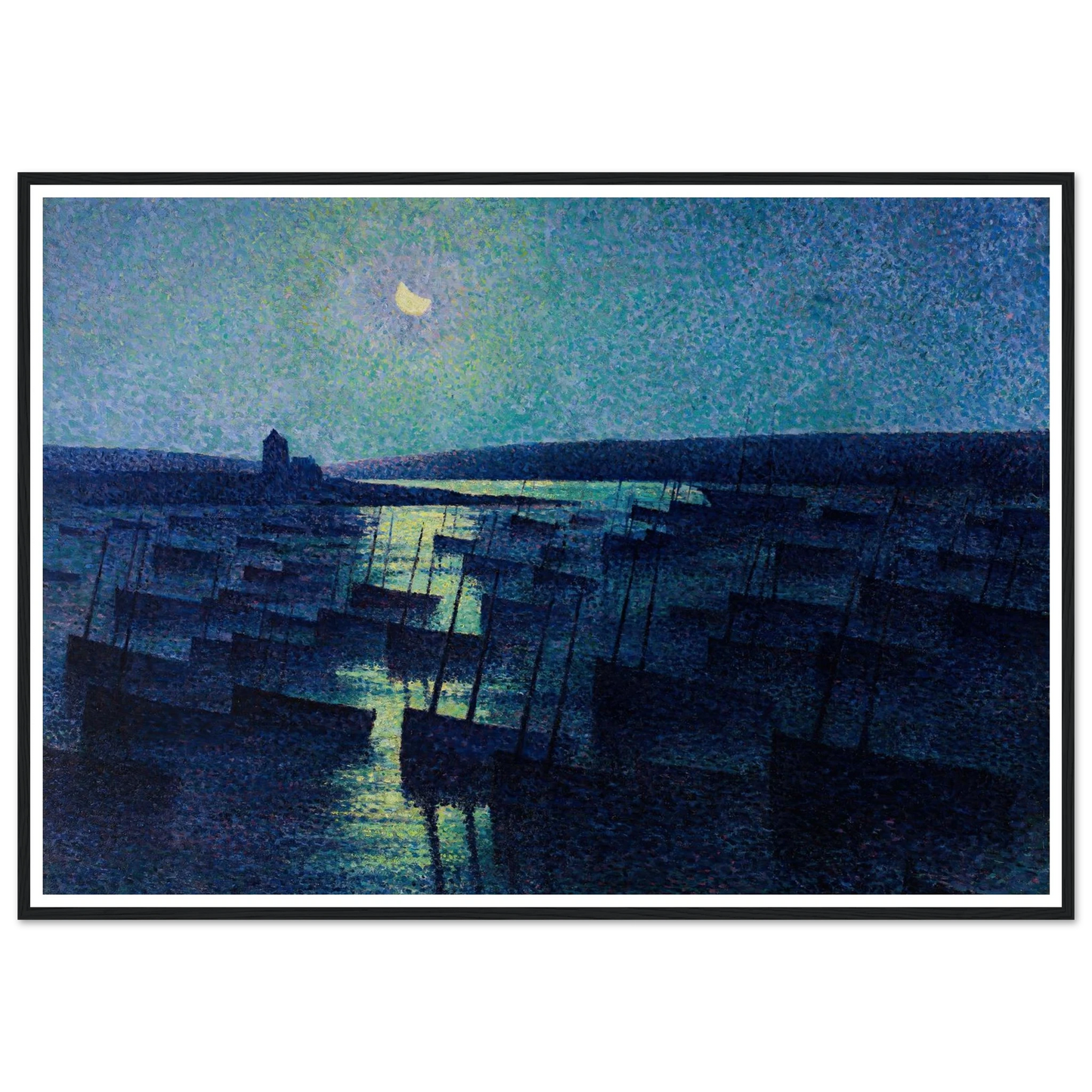 Camaret, Moonlight and Fishing Boats (1894) Art Print | Maximilien Luce-Quipham Collections