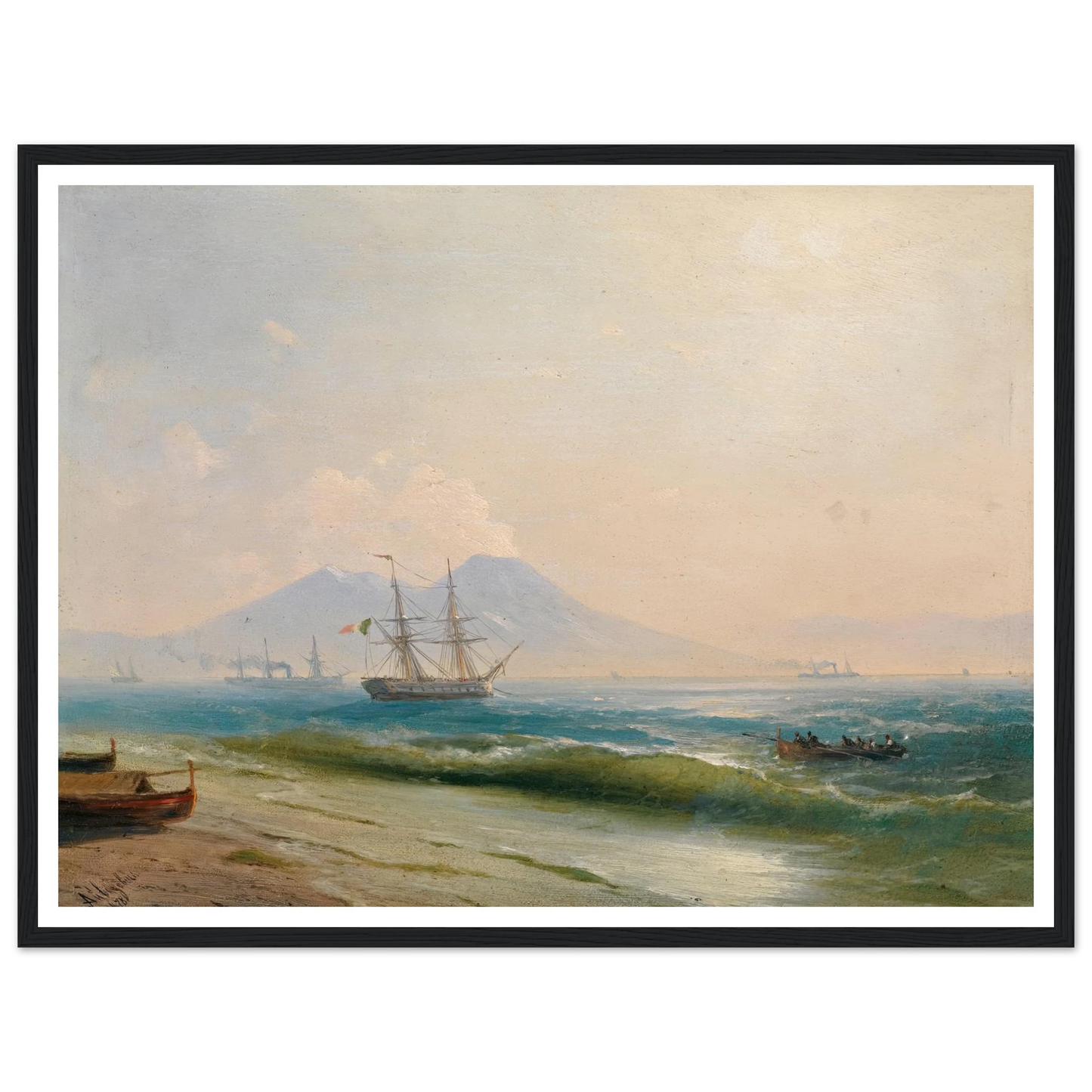 View Of Mount Vesuvius (1878) Art Print | Ivan Konstantinovich Aivazovsky-Quipham Collections