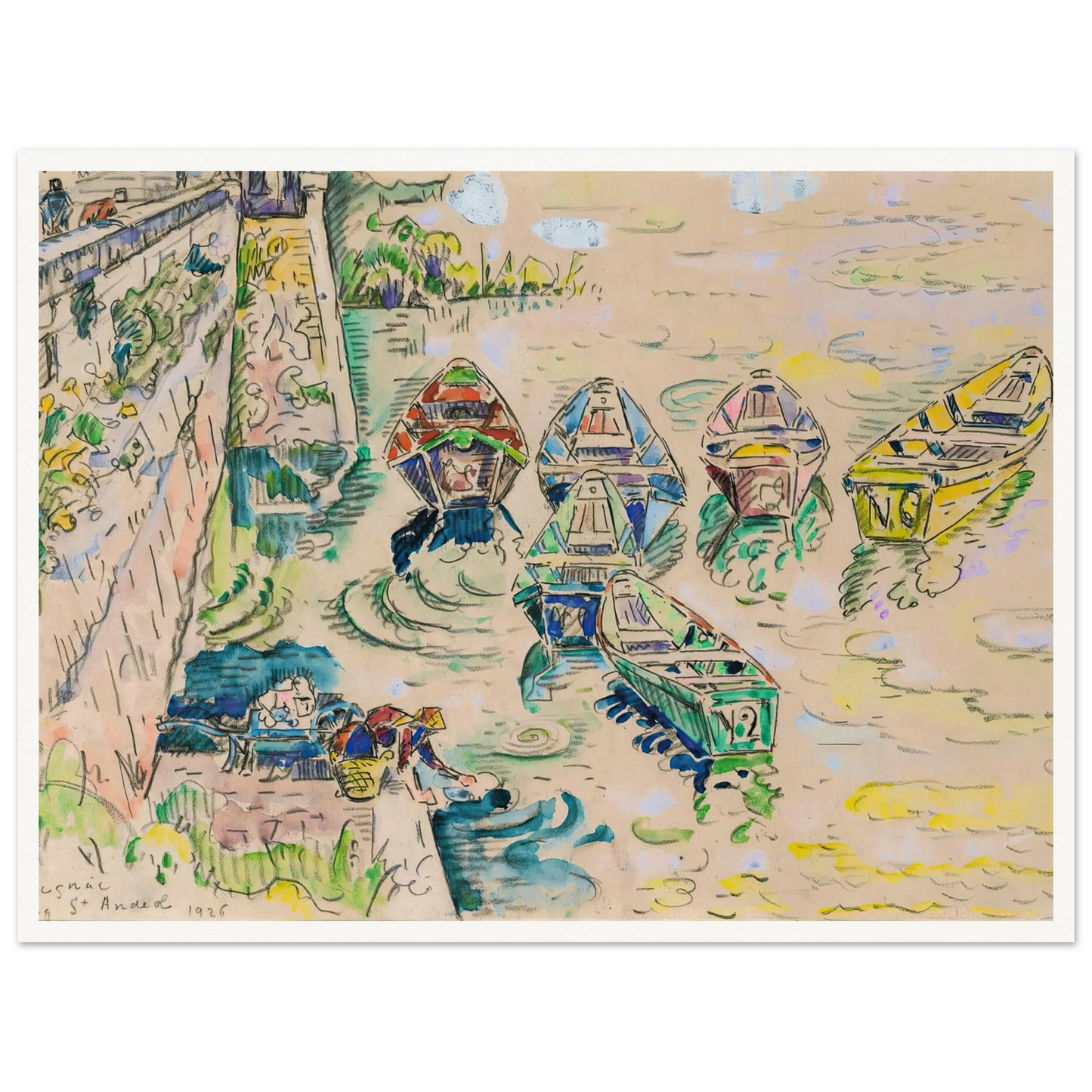 Bourg Saint-Andéo (1926) Art Print | Paul Signac-Quipham Collections