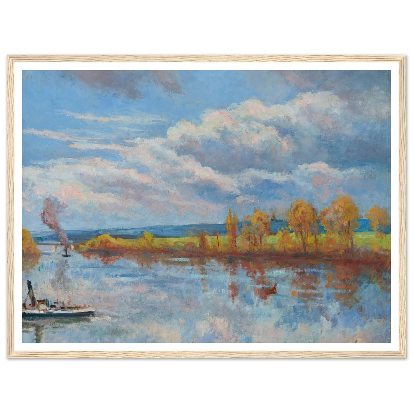 Bords de Seine à Guernes Art Print | Maximilien Luce-Quipham Collections