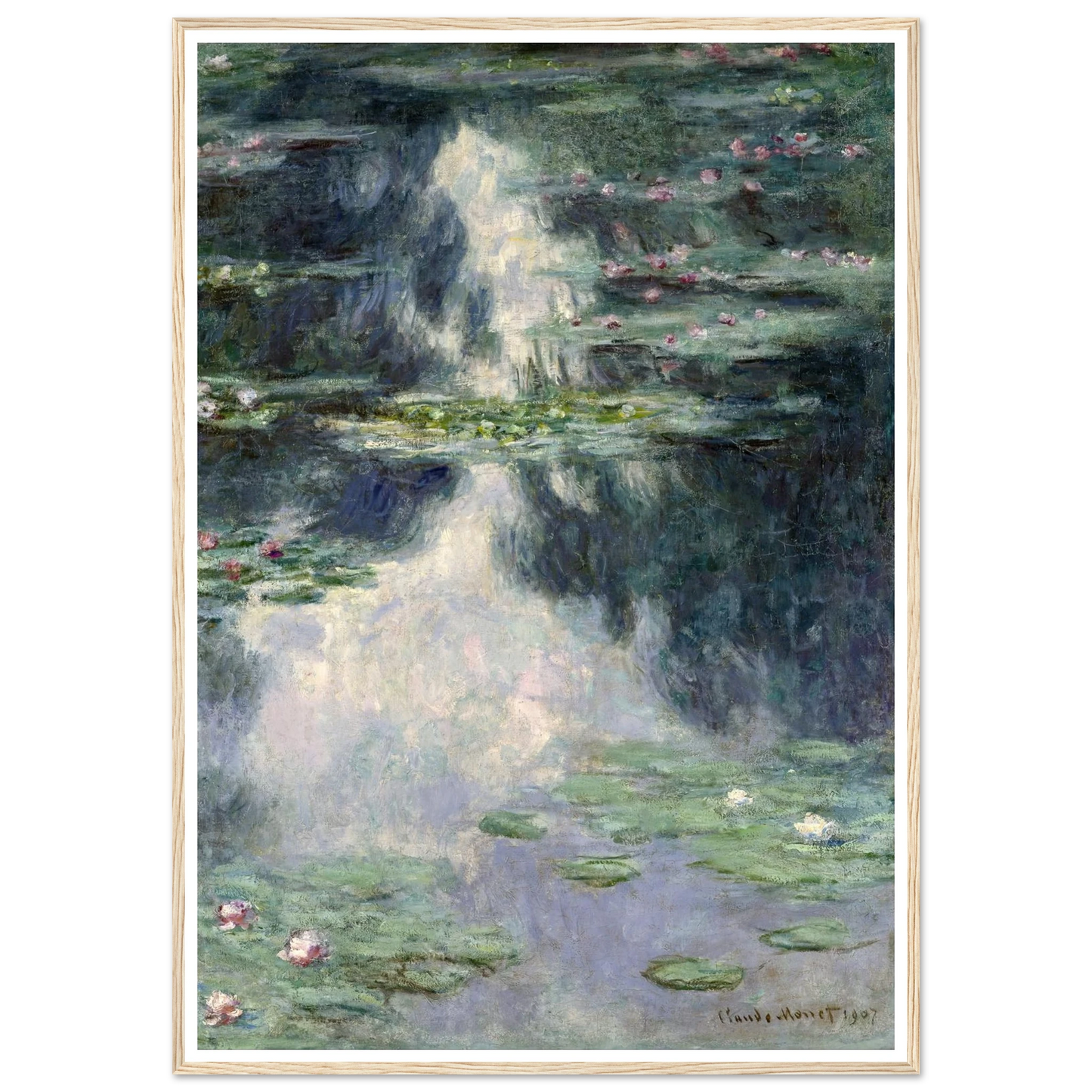 Pond with Water Lilies (1907) Art Print | Claude Monet-Quipham Collections