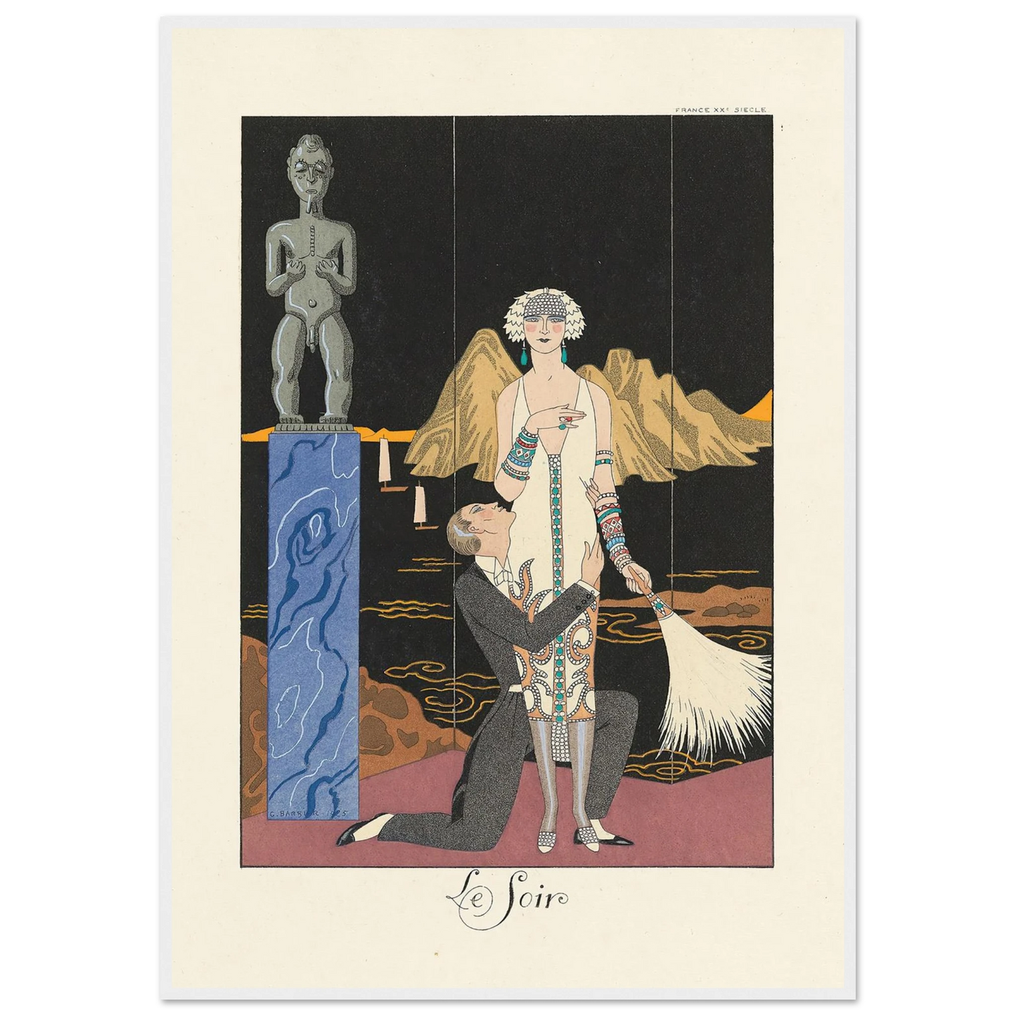 Le Soir (Evening) (1922–1926) Art Print | George Barbier-Quipham Collections