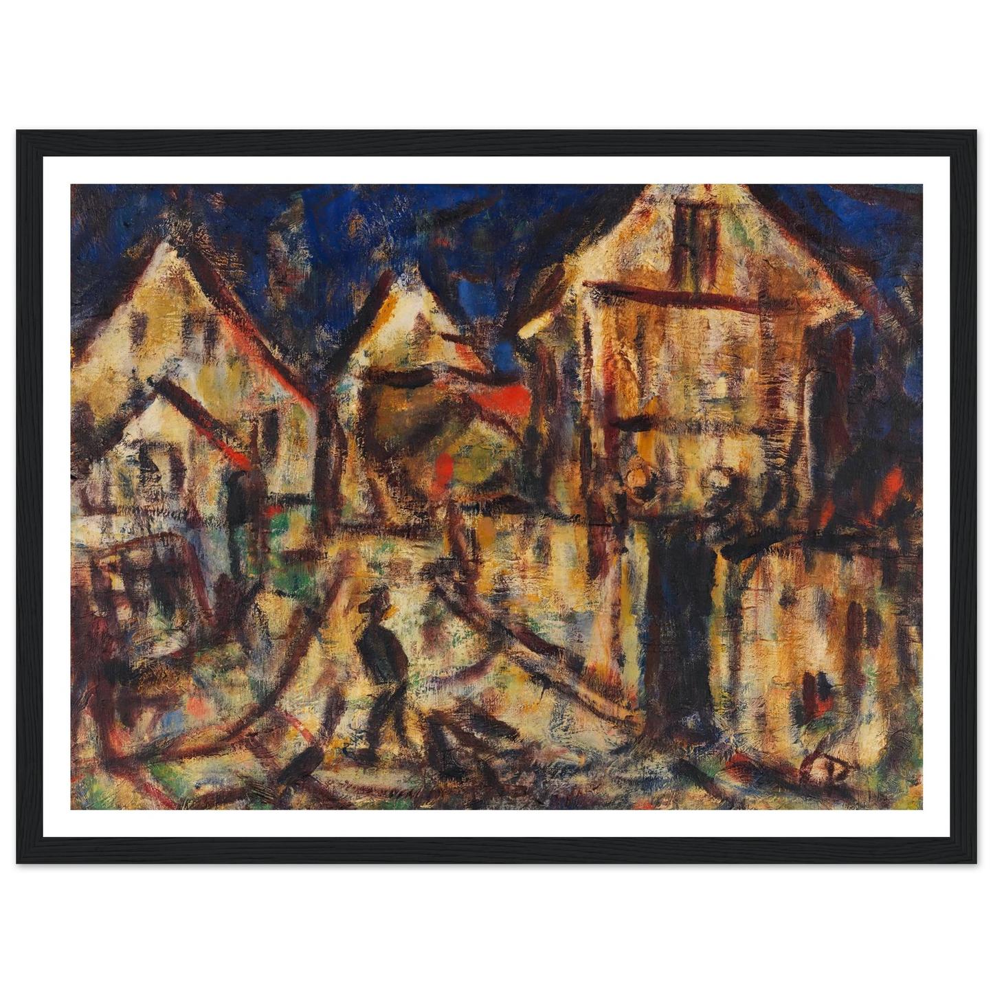 Häuser in Soest (1918) Art Print | Christian Rohlfs-Quipham Collections