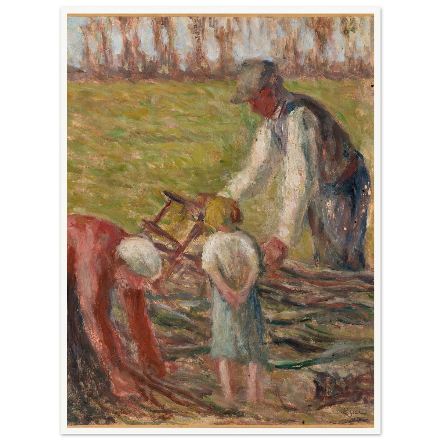 Le scieur de fagots (1935) Art Print | Maximilien Luce-Quipham Collections