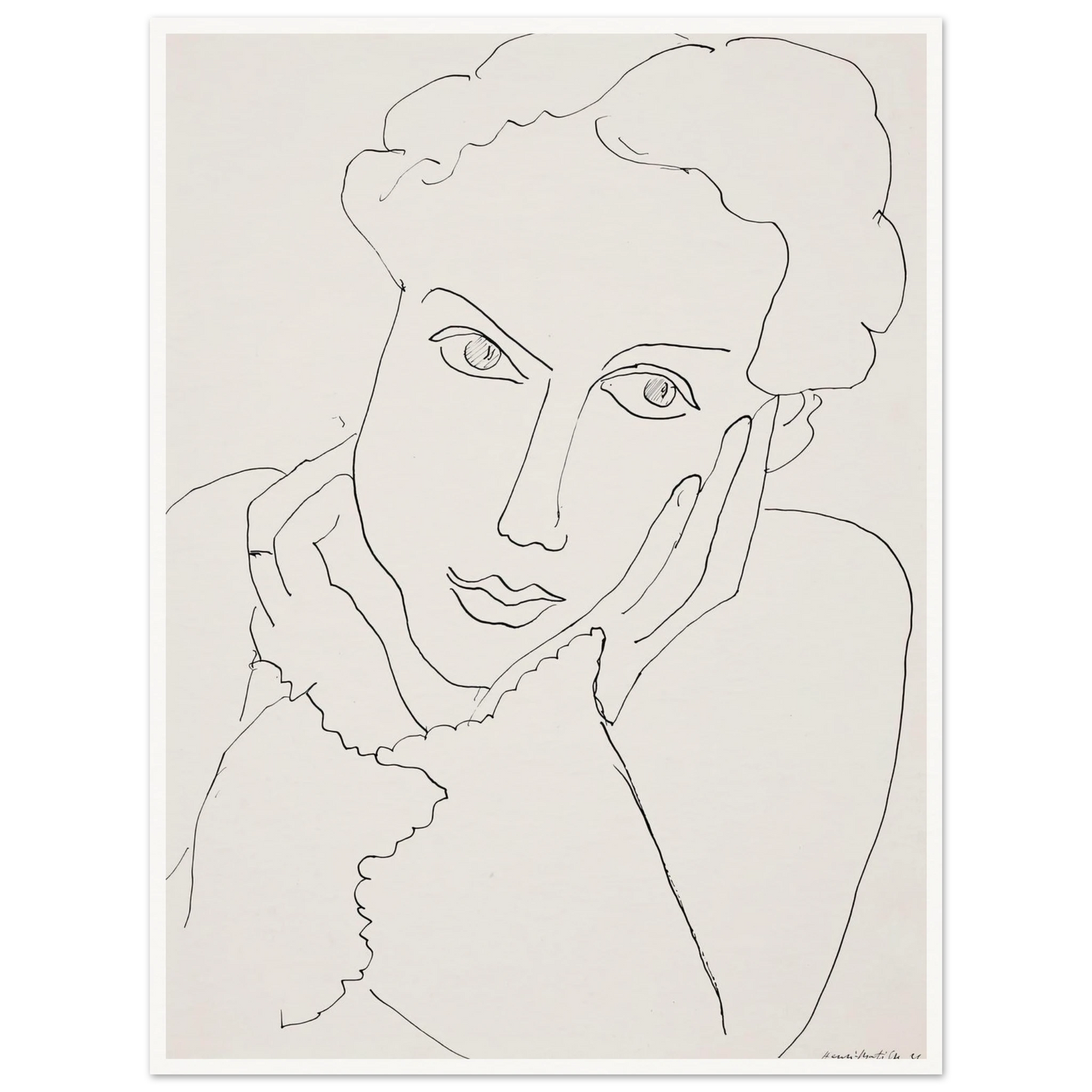 Femme pensive (1936) Art Print | Henri Matisse-Quipham Collections