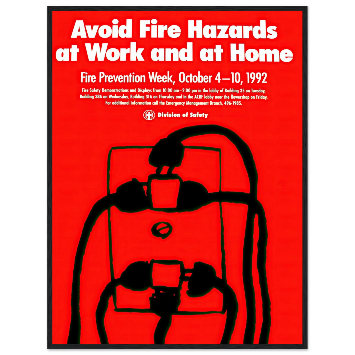 Avoid fire hazards at work and at home (1992) Art Print | National Institutes of Health-Quipham Collections