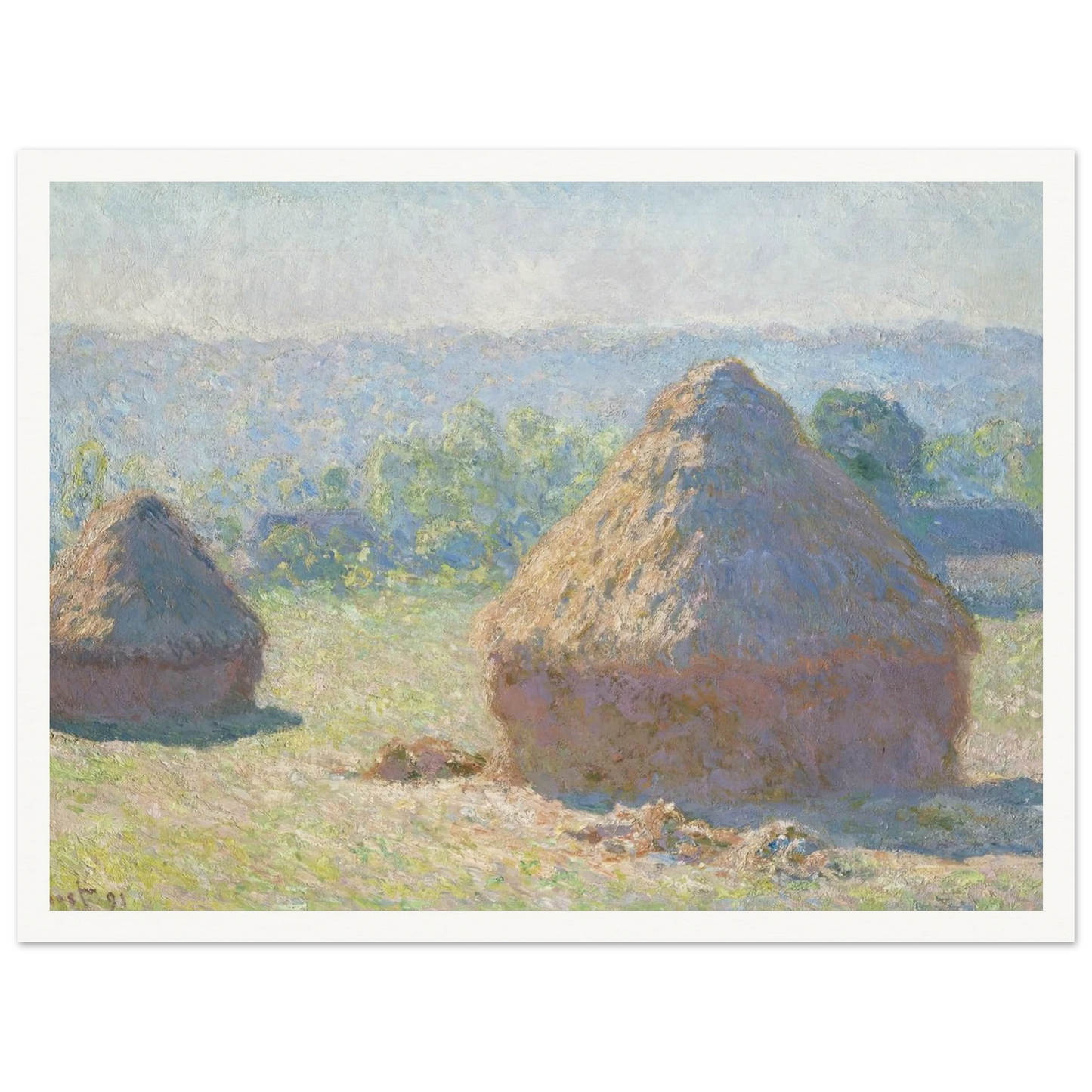 Haystacks, end of Summer (1891) Art Print | Claude Monet-Quipham Collections