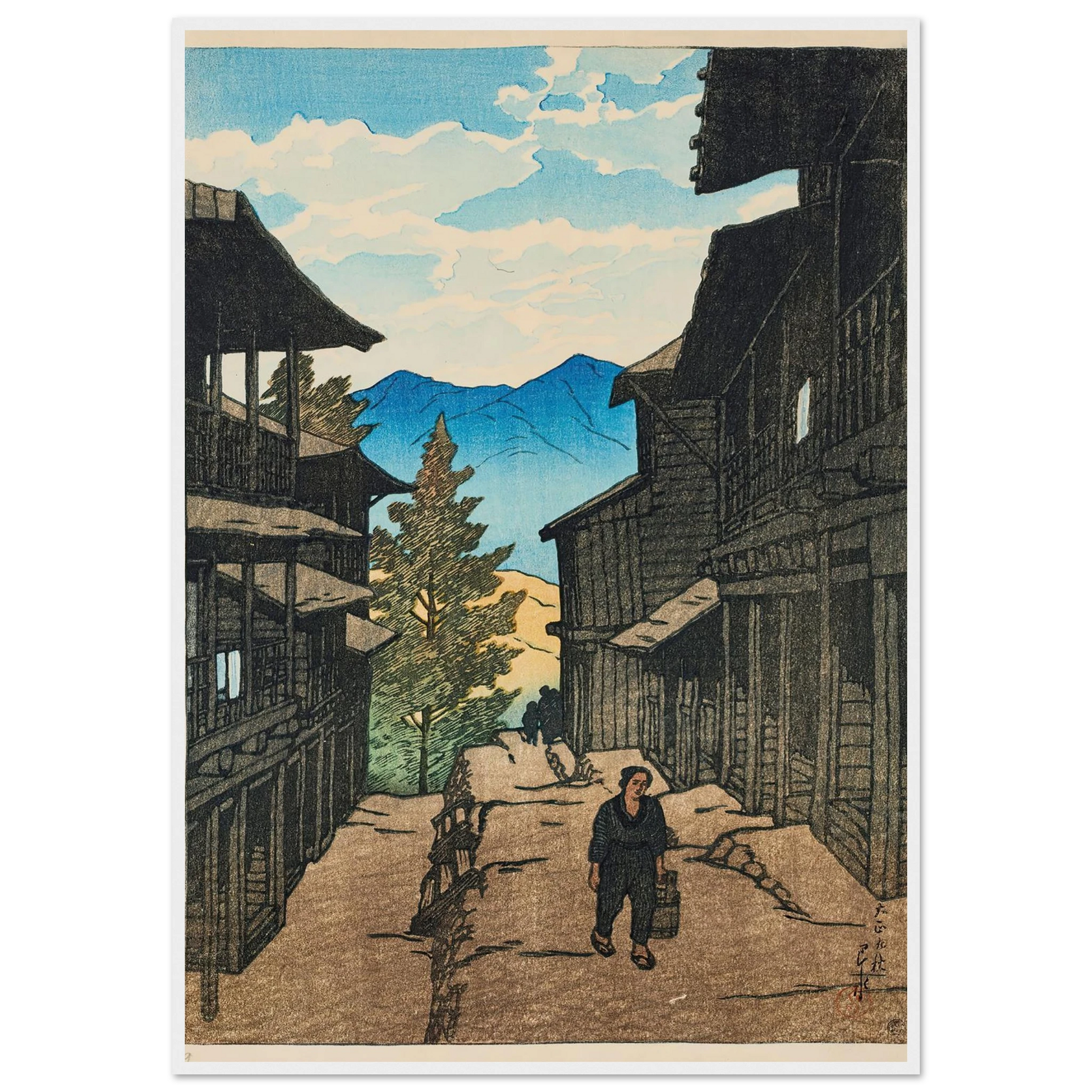 Shiobara Arayu no aki (Autumn in Arayu, Shoibara) (1920) Art Print | Kawase Hasui-Quipham Collections