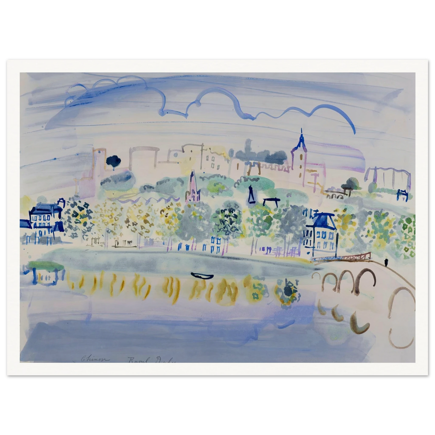 Chinon (Quinone) (1938) Art Print | Raoul Dufy-Quipham Collections