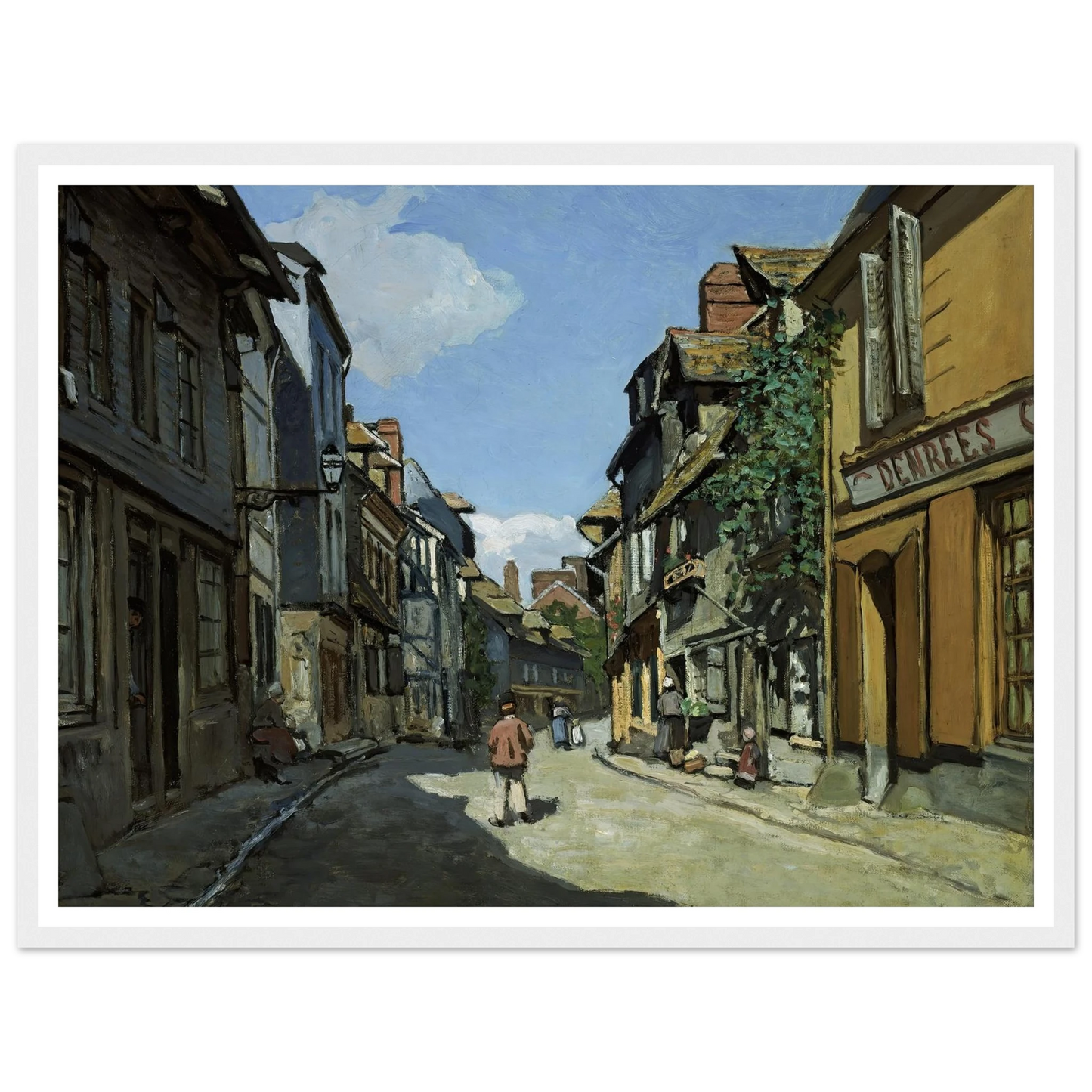 Rue de la Bavole, Honfleur (1864) Art Print | Claude Monet-Quipham Collections