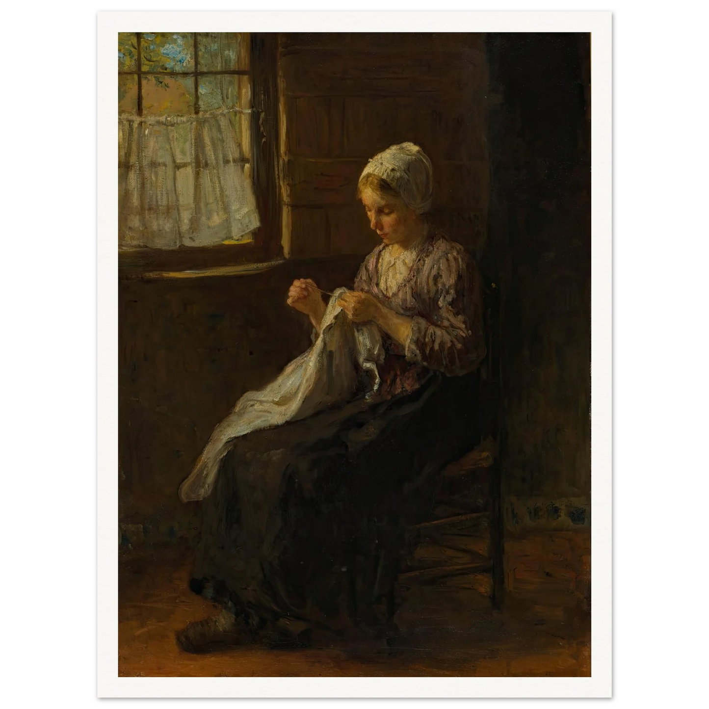 The young seamstress Art Print | Jozef Israels-Quipham Collections